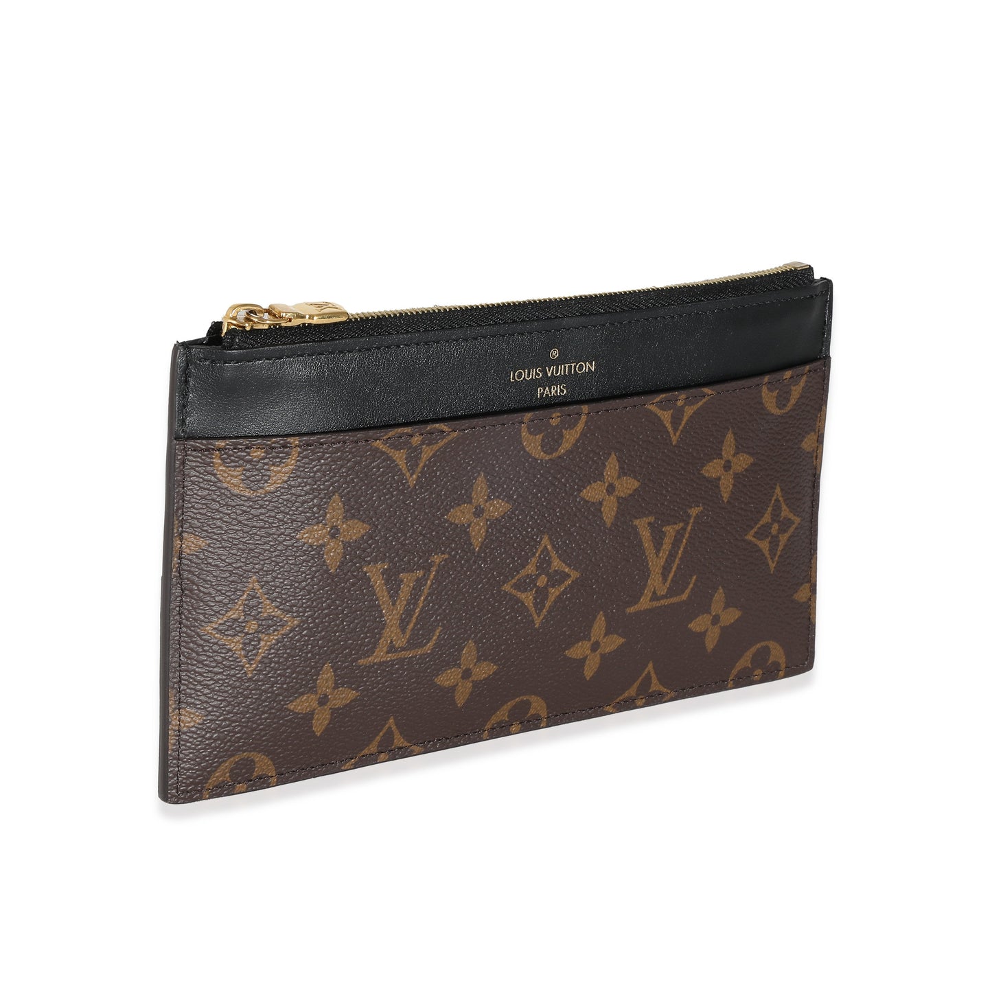 Louis Vuitton Louis Vuitton Black Monogram Canvas Slim Purse