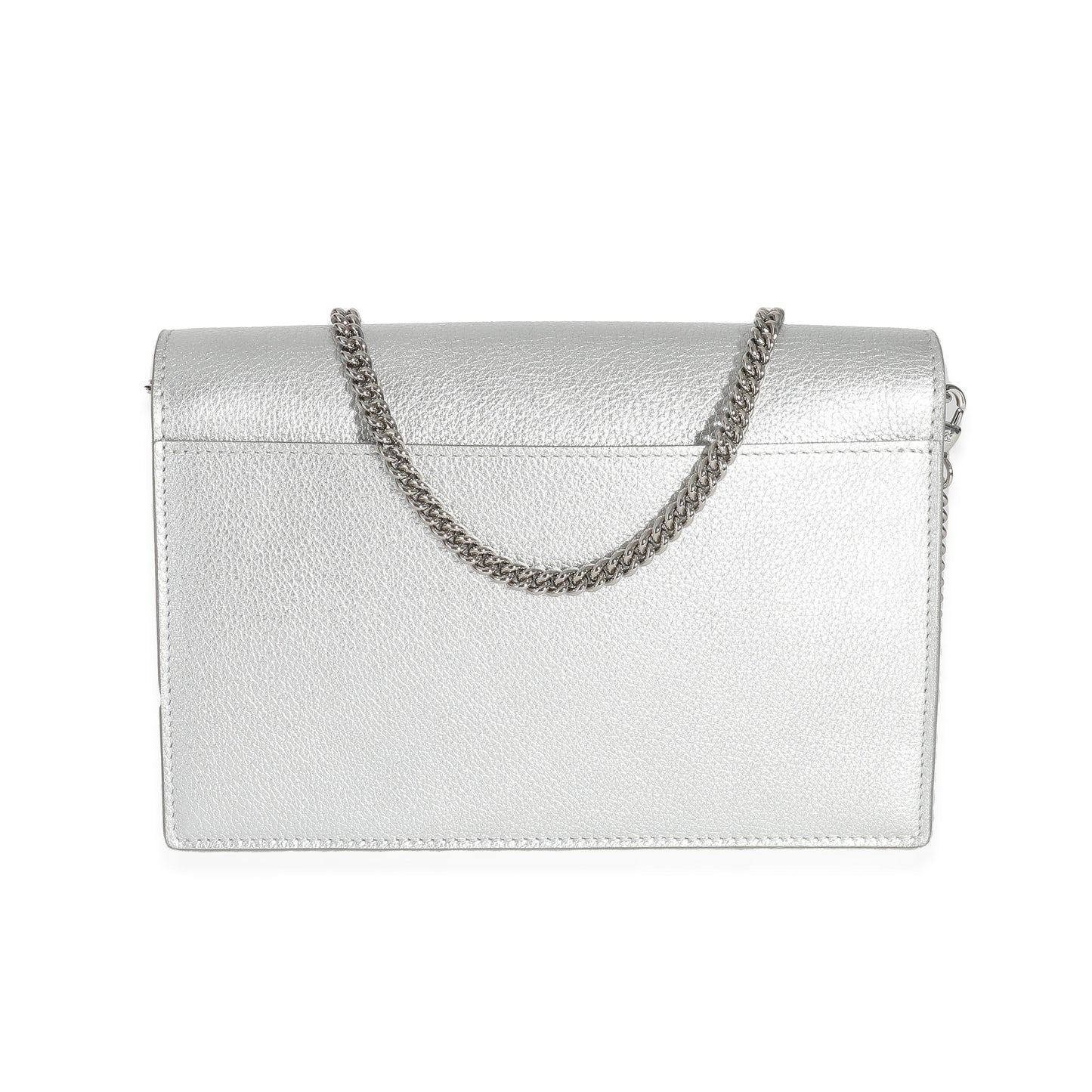 Louis Vuitton Louis Vuitton Silver Calfskin Mylockme Chain Pochette