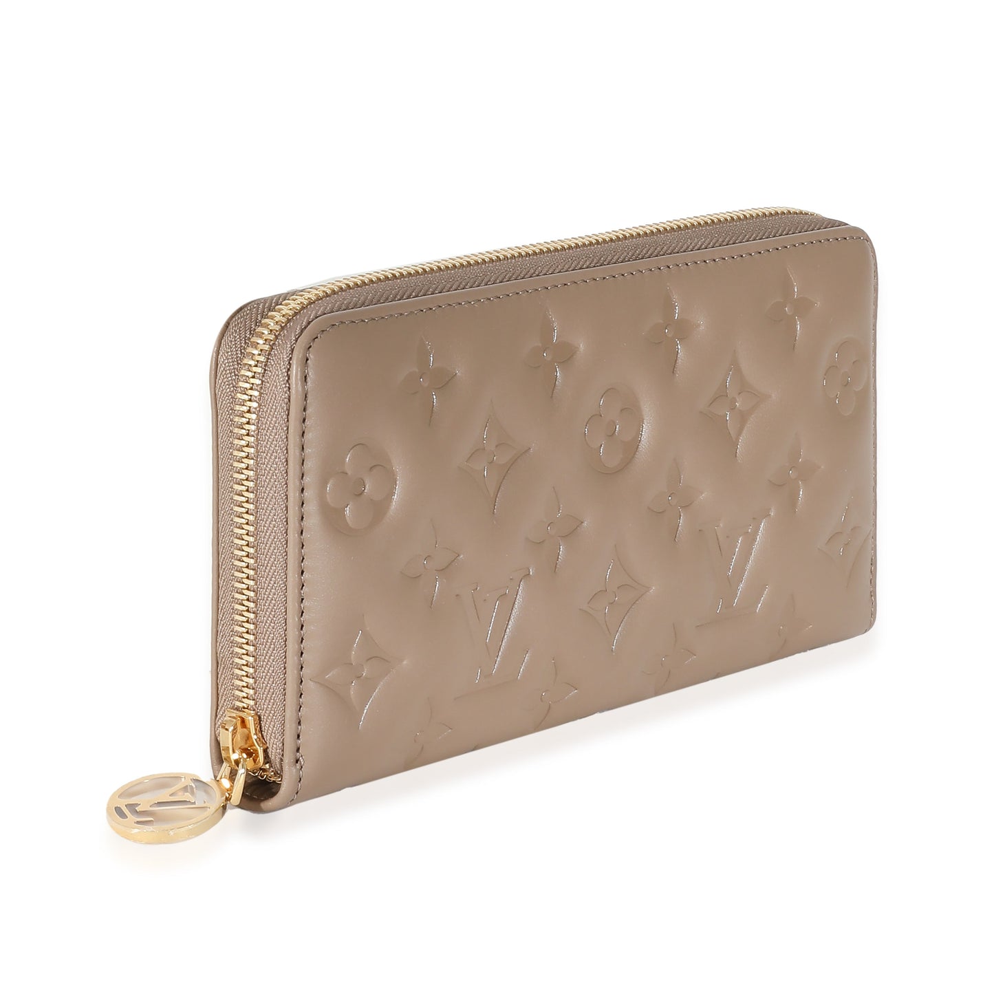 Louis Vuitton Louis Vuitton Taupe Monogram Embossed Lambskin Coussin Zippy Wallet