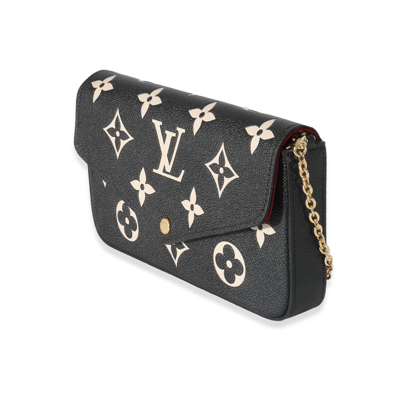 Louis Vuitton Louis Vuitton Black Beige Bicolor Giant Empreinte Félicie Pochette