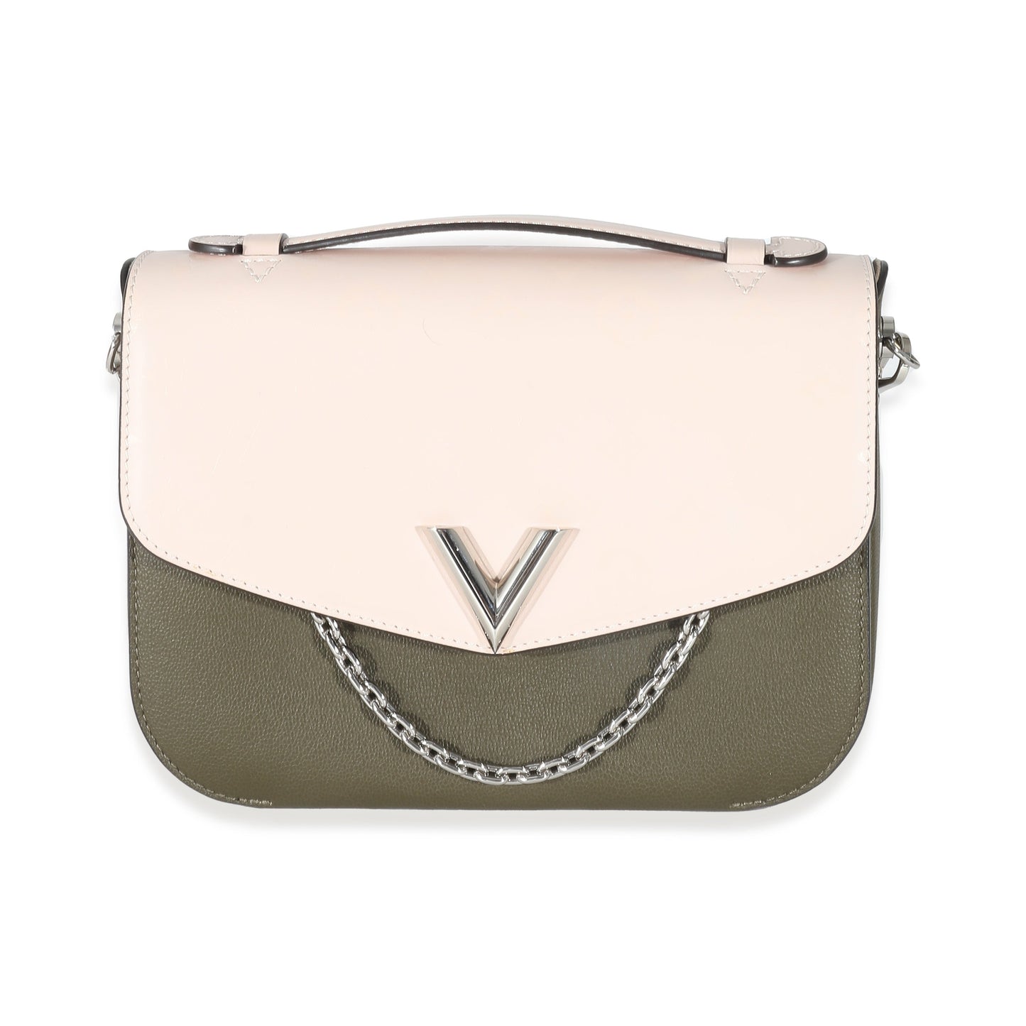 Louis Vuitton Louis Vuitton Khaki Pink Monogram Calfskin Very Messenger