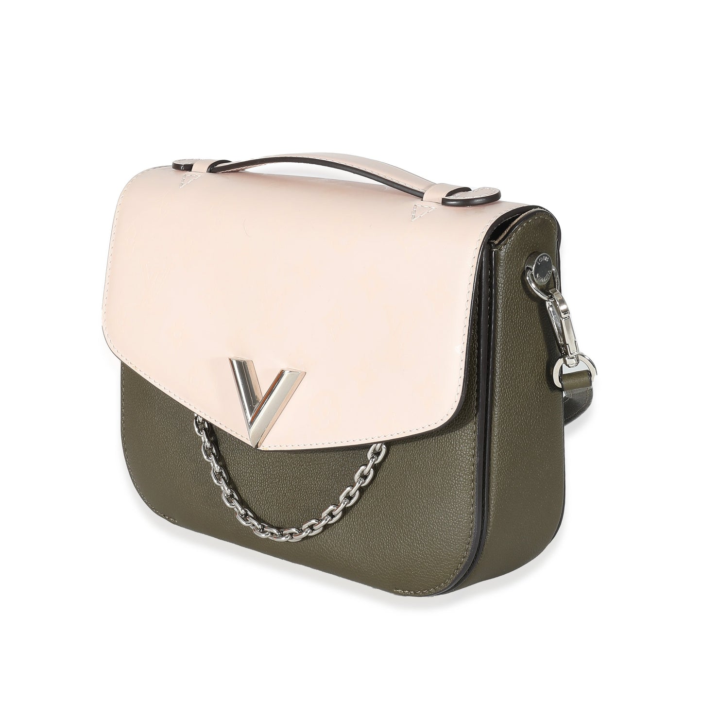 Louis Vuitton Louis Vuitton Khaki Pink Monogram Calfskin Very Messenger