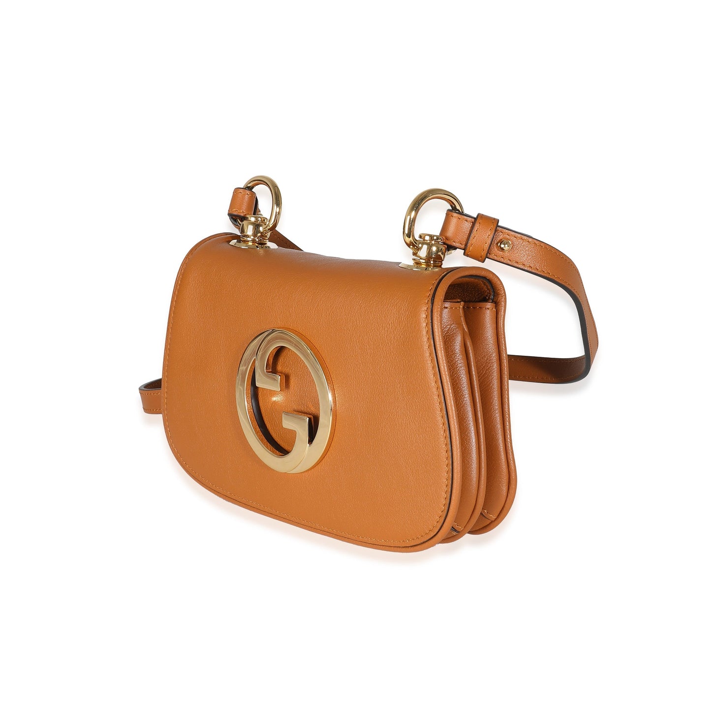 Luxury Gucci Trending 2025 Brown Calfskin Web Mini Blondie Bag