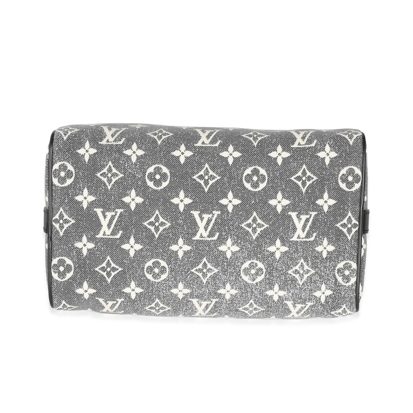 Louis Vuitton Louis Vuitton Black Monogram Denim Jacquard Speedy Bandouliere 25