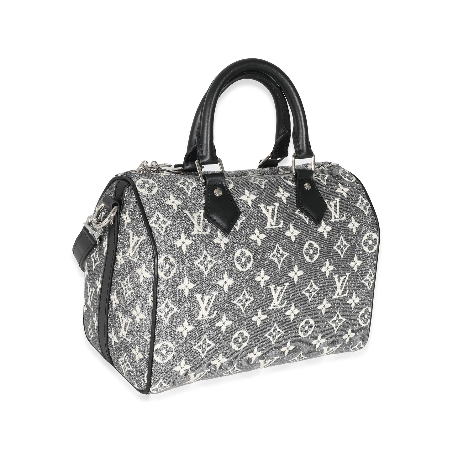 Louis Vuitton Louis Vuitton Black Monogram Denim Jacquard Speedy Bandouliere 25