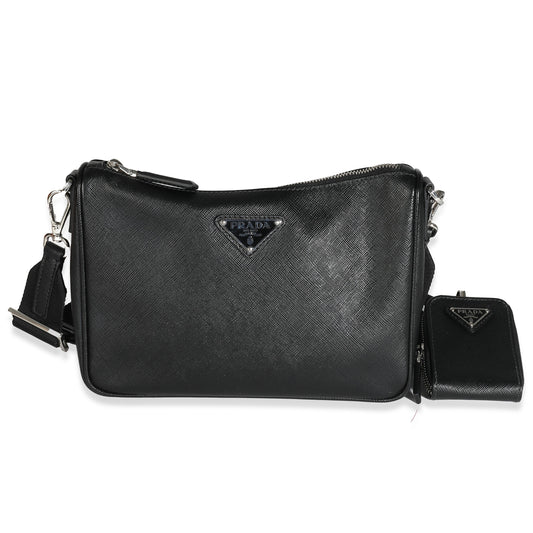 Luxury PradaBlack Saffiano Small Utility Strap Crossbody