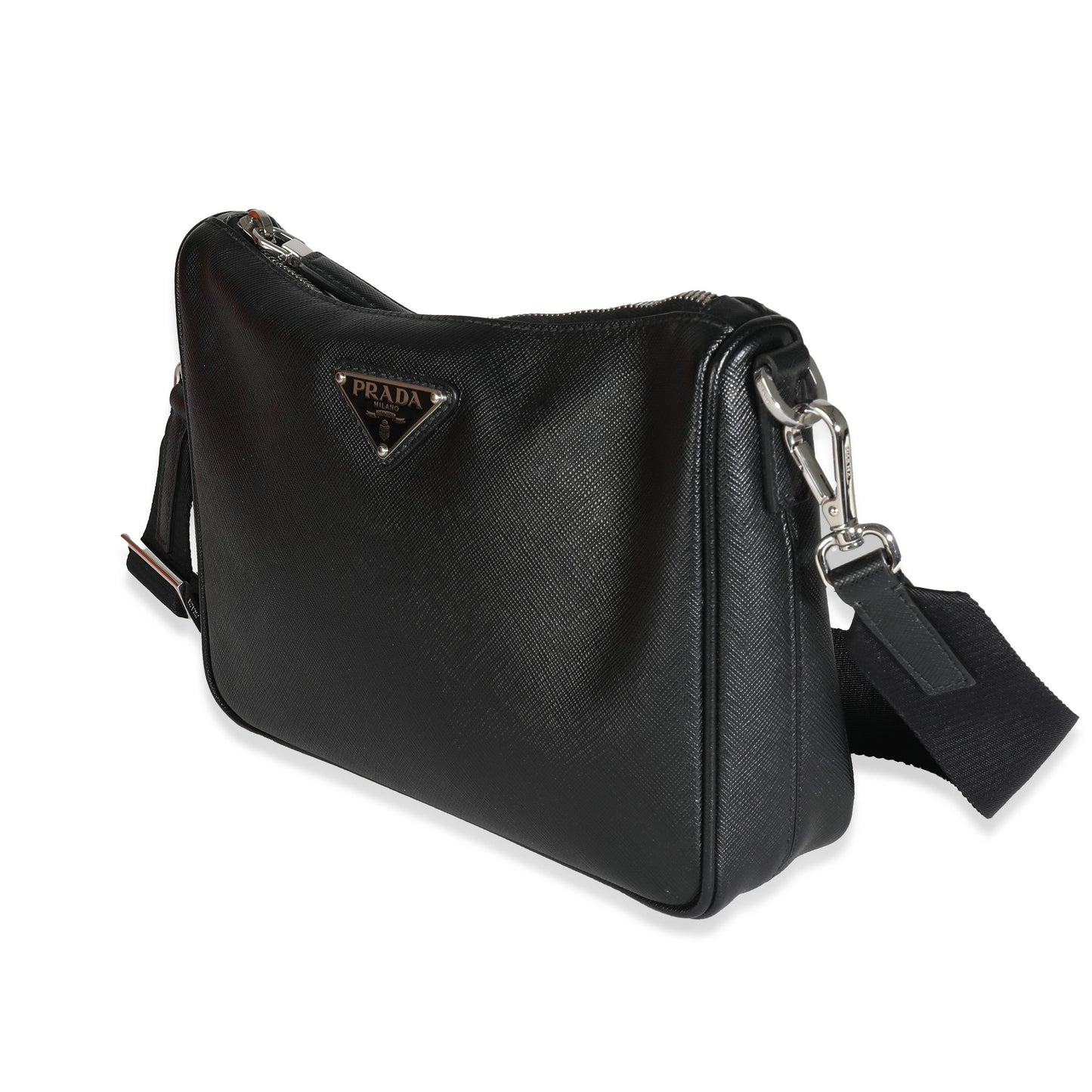 Luxury PradaBlack Saffiano Small Utility Strap Crossbody