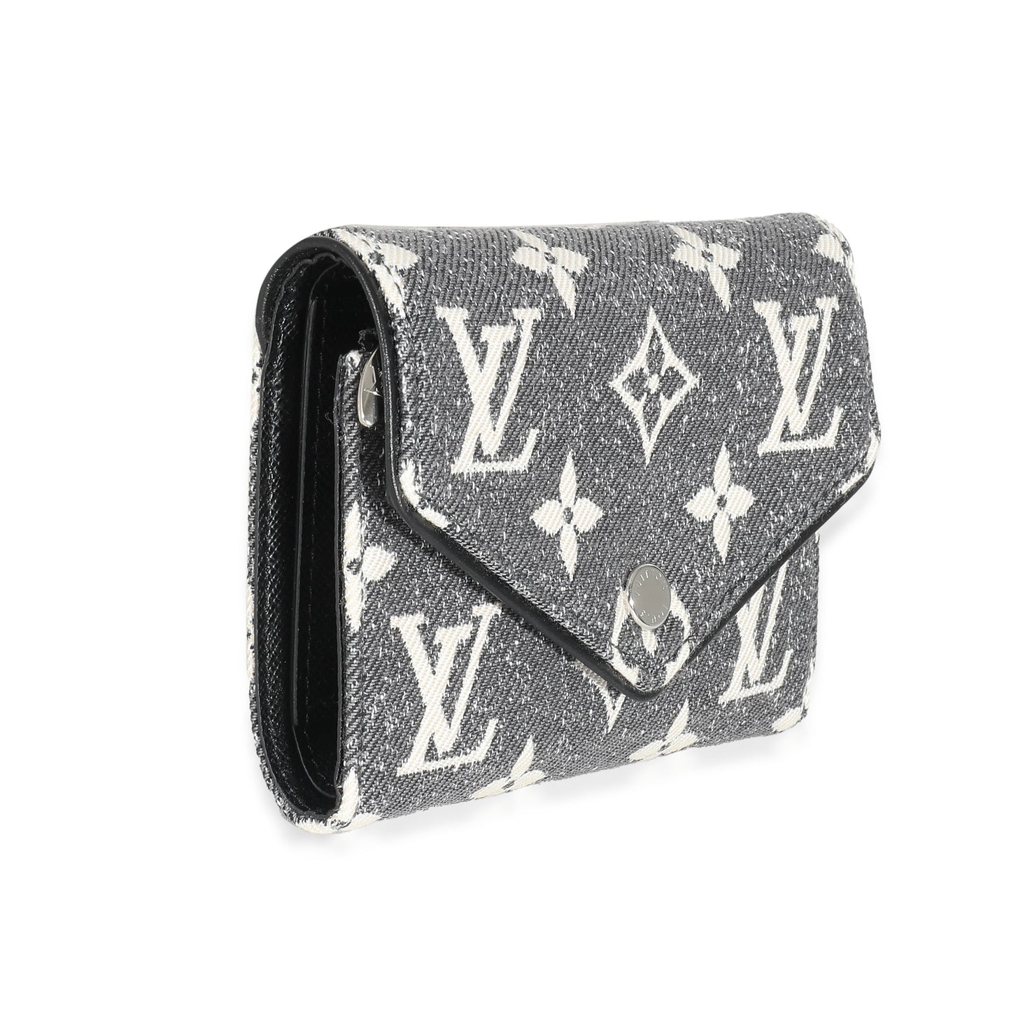Louis Vuitton Louis Vuitton Black Denim Monogram Jacquard Victorine Wallet