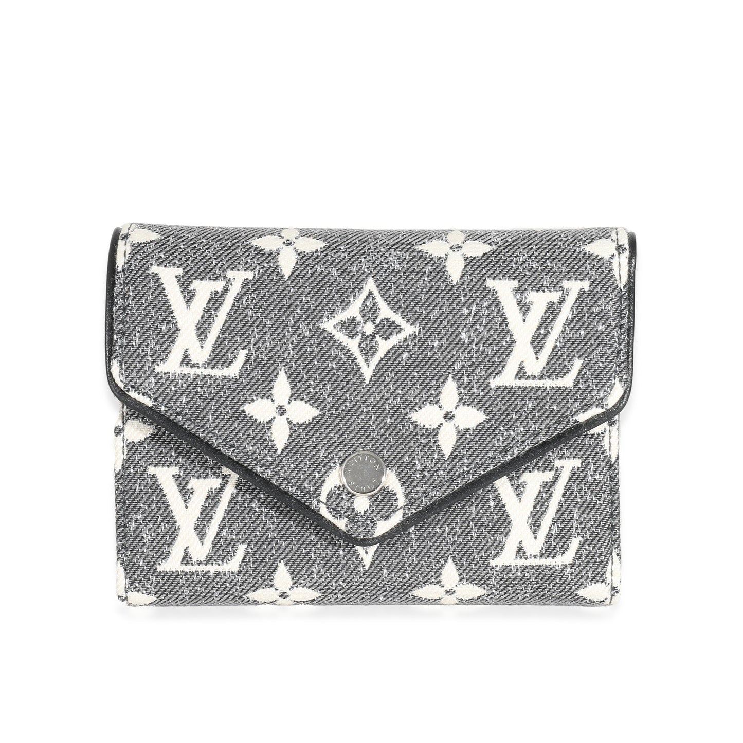 Louis Vuitton Louis Vuitton Black Denim Monogram Jacquard Victorine Wallet