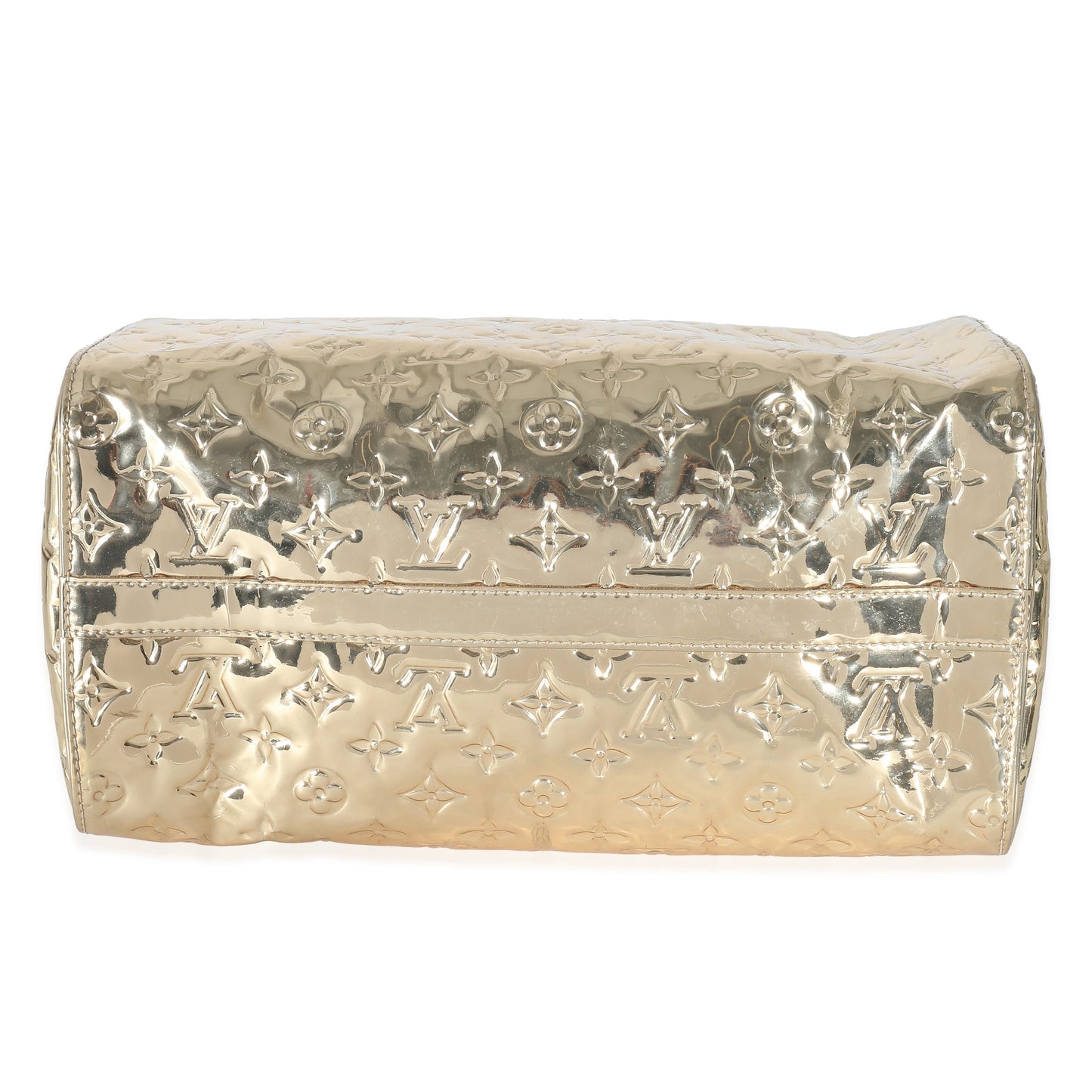 Louis Vuitton Louis Vuitton Gold Monogram Miroir Vinyl Speedy 30