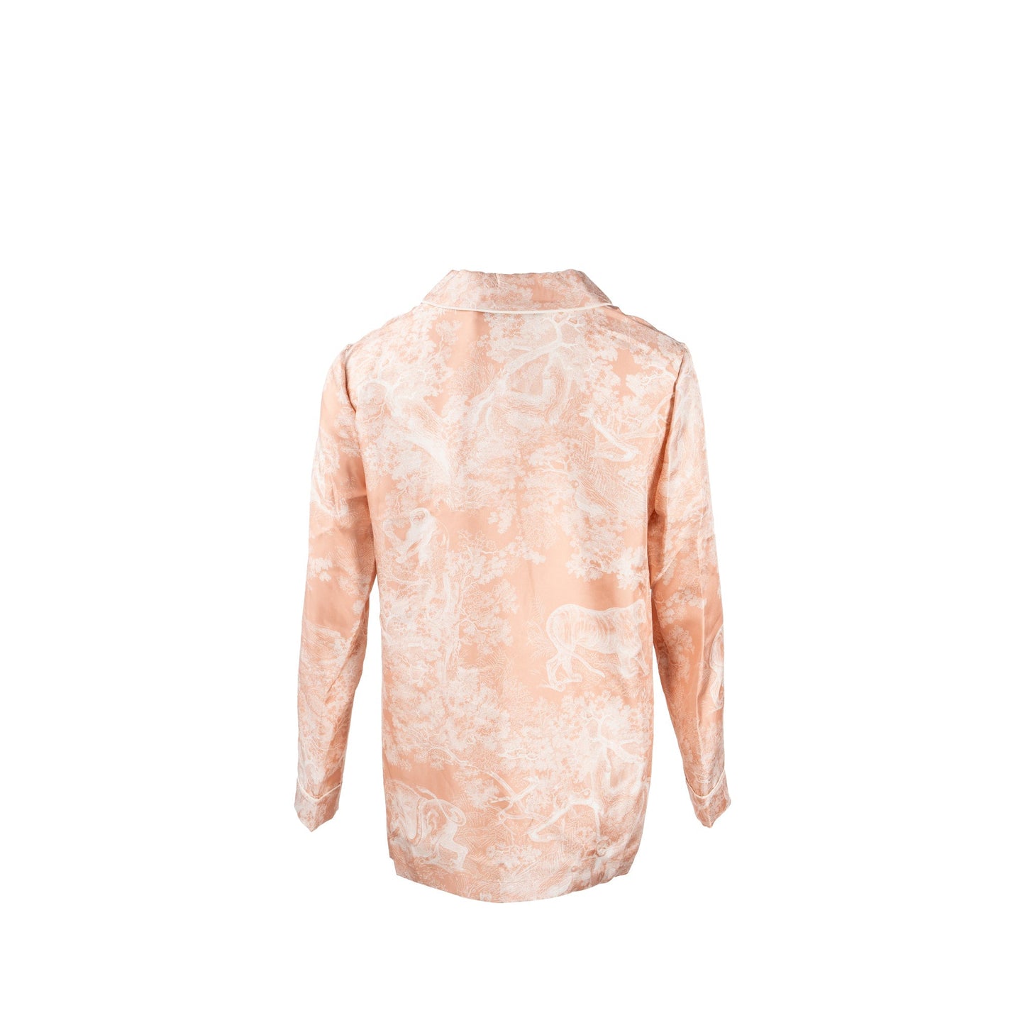 Luxury Dior Size 34 Toile De Jouy Shirt Silk Pink/White