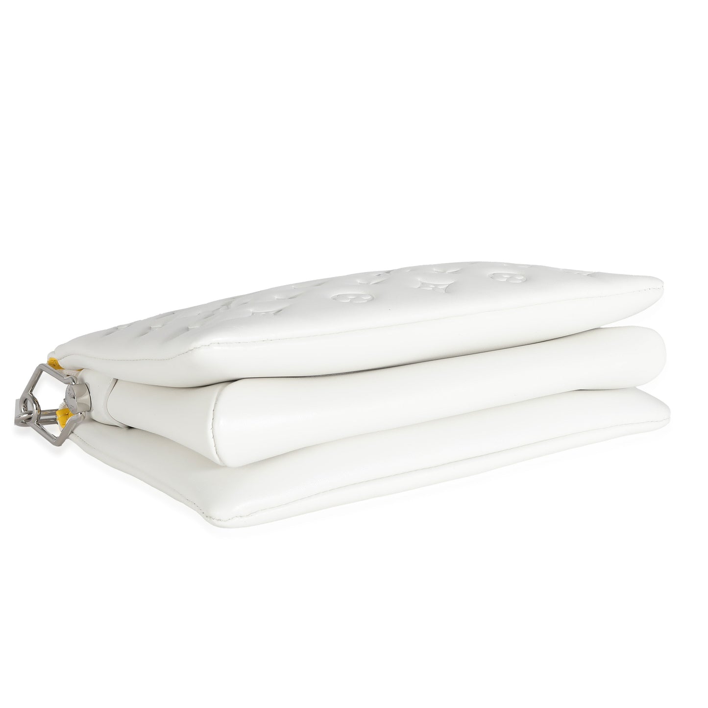 Louis Vuitton x YK White Monogram Embossed Puffy Lambskin Coussin PM