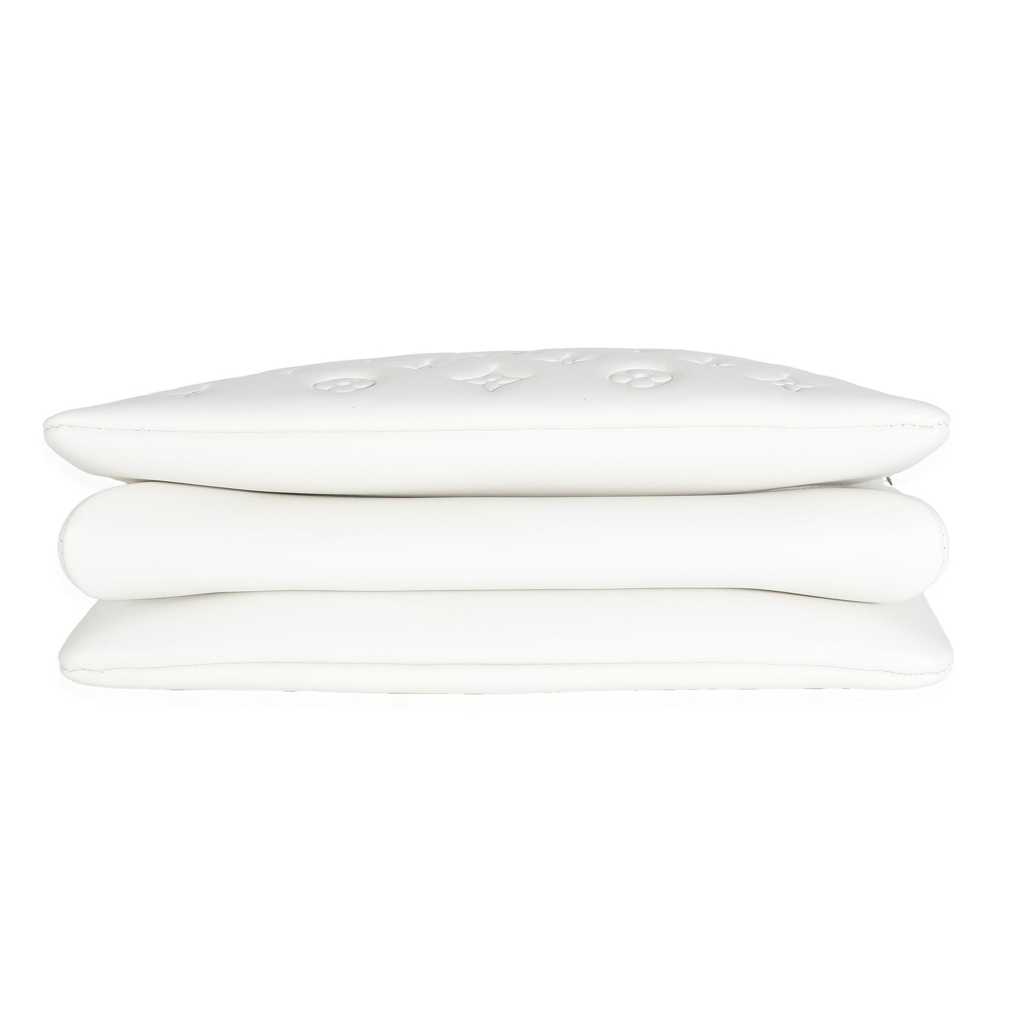 Louis Vuitton x YK White Monogram Embossed Puffy Lambskin Coussin PM