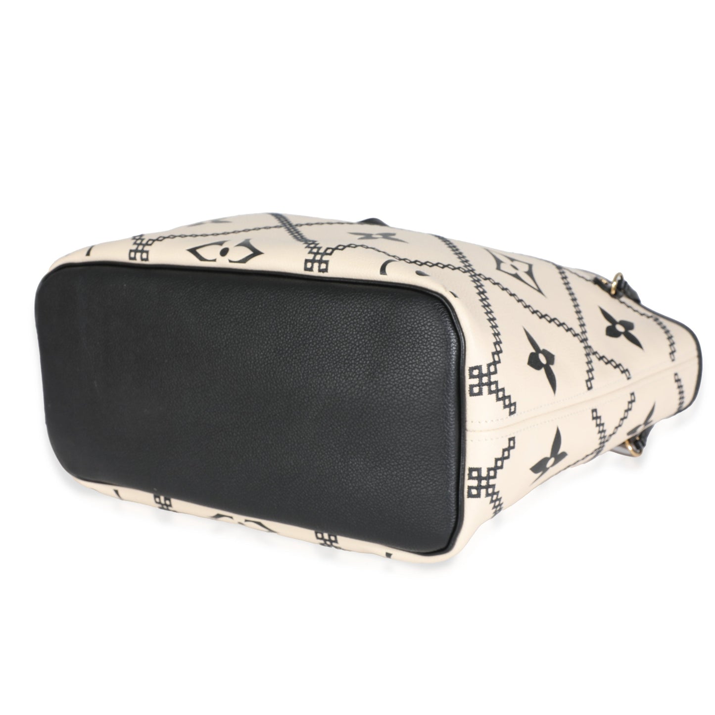 Louis Vuitton Louis Vuitton Cream Black Empreinte Monogram Giant Broderies Neverfull MM
