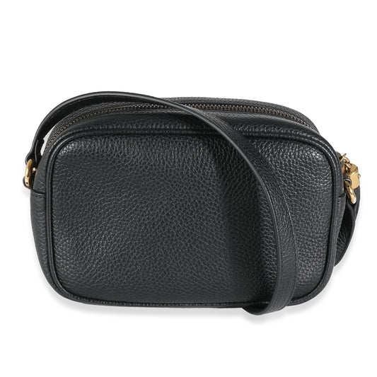 Luxury Gucci Trending 2025 Black Pebbled Calfskin Small Soho Disco