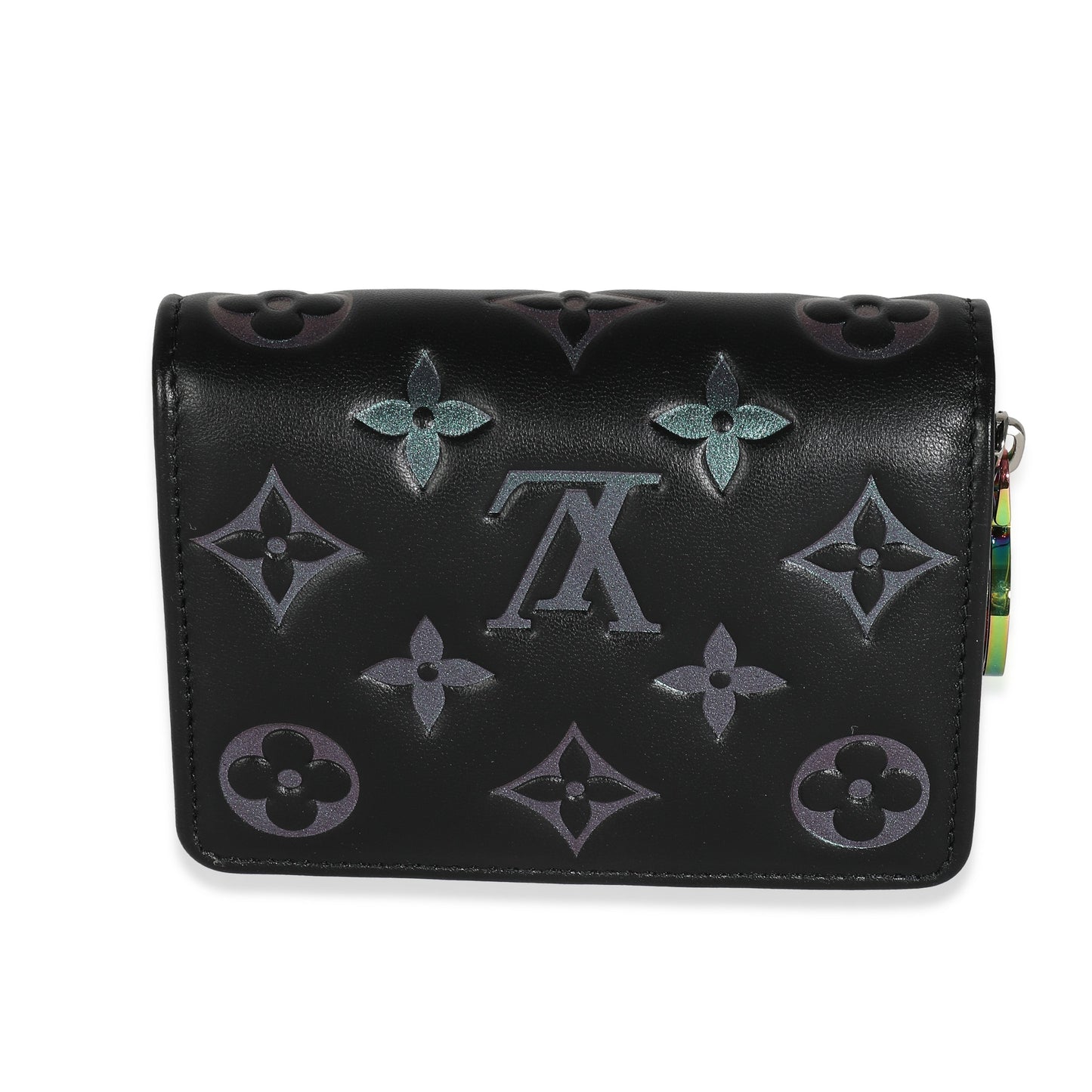 Louis Vuitton Louis Vuitton Black Iridescent Monogram Embossed Lou Coussin Wallet