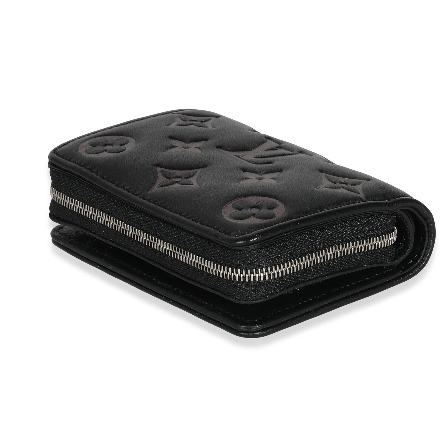 Louis Vuitton Louis Vuitton Black Iridescent Monogram Embossed Lou Coussin Wallet