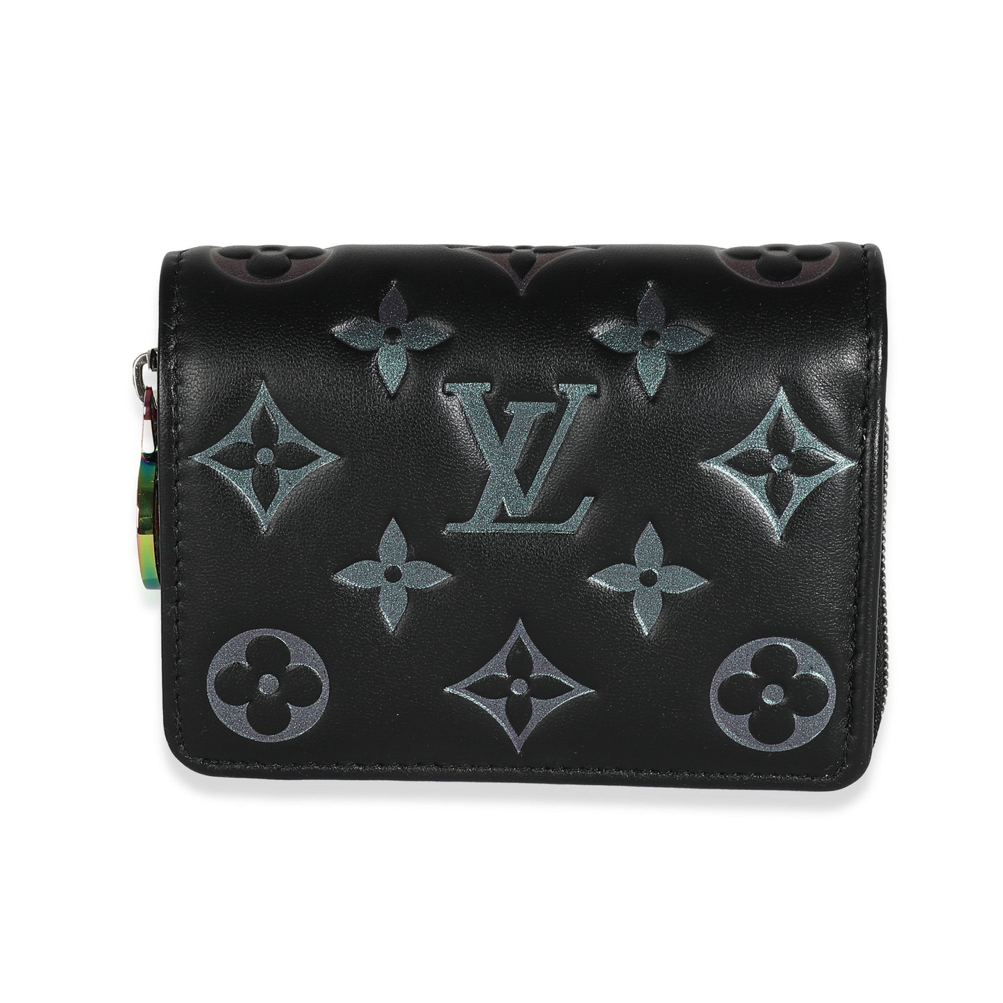 Louis Vuitton Louis Vuitton Black Iridescent Monogram Embossed Lou Coussin Wallet