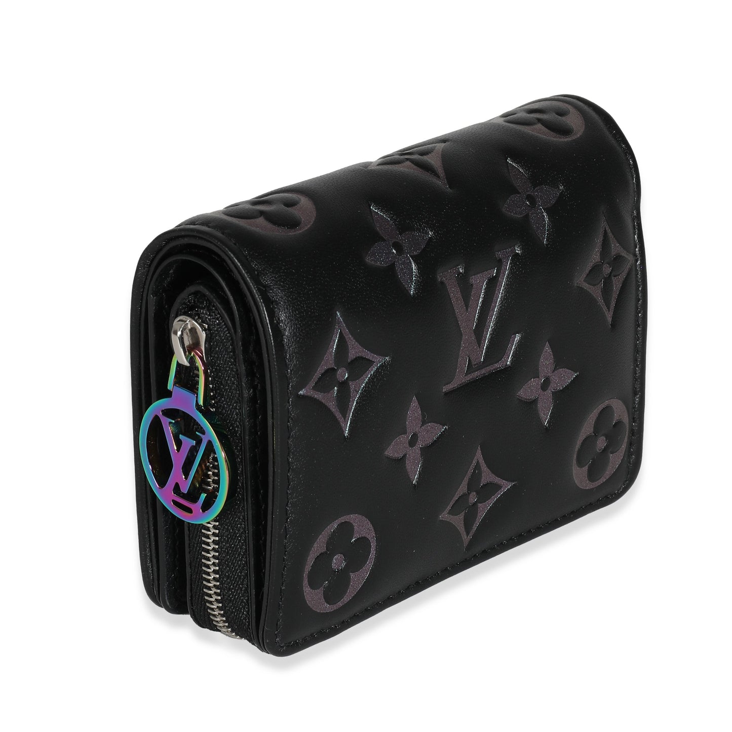 Louis Vuitton Louis Vuitton Black Iridescent Monogram Embossed Lou Coussin Wallet