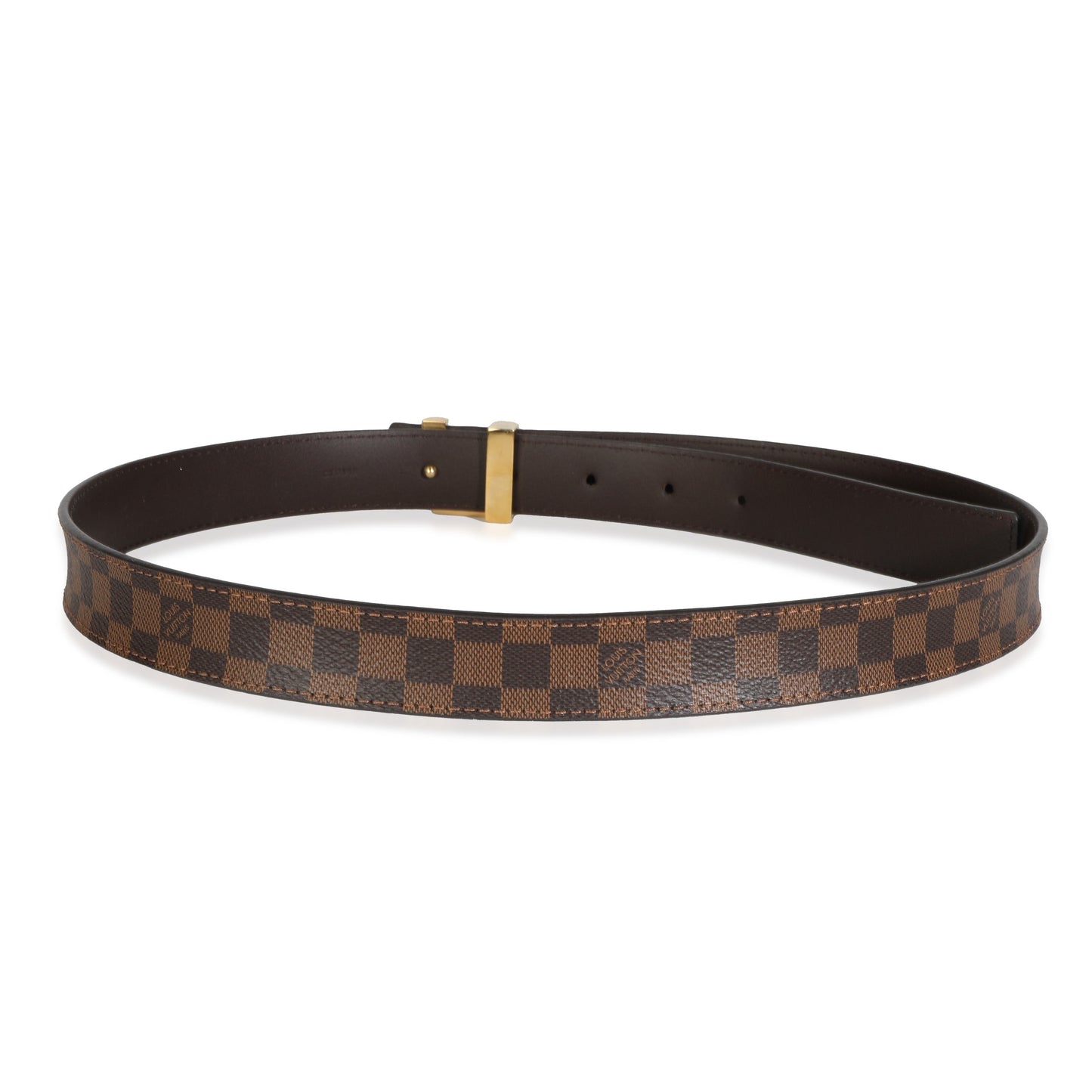 Louis Vuitton Louis Vuitton Damier Ebene Canvas 25mm LV Initiales Belt 80/32