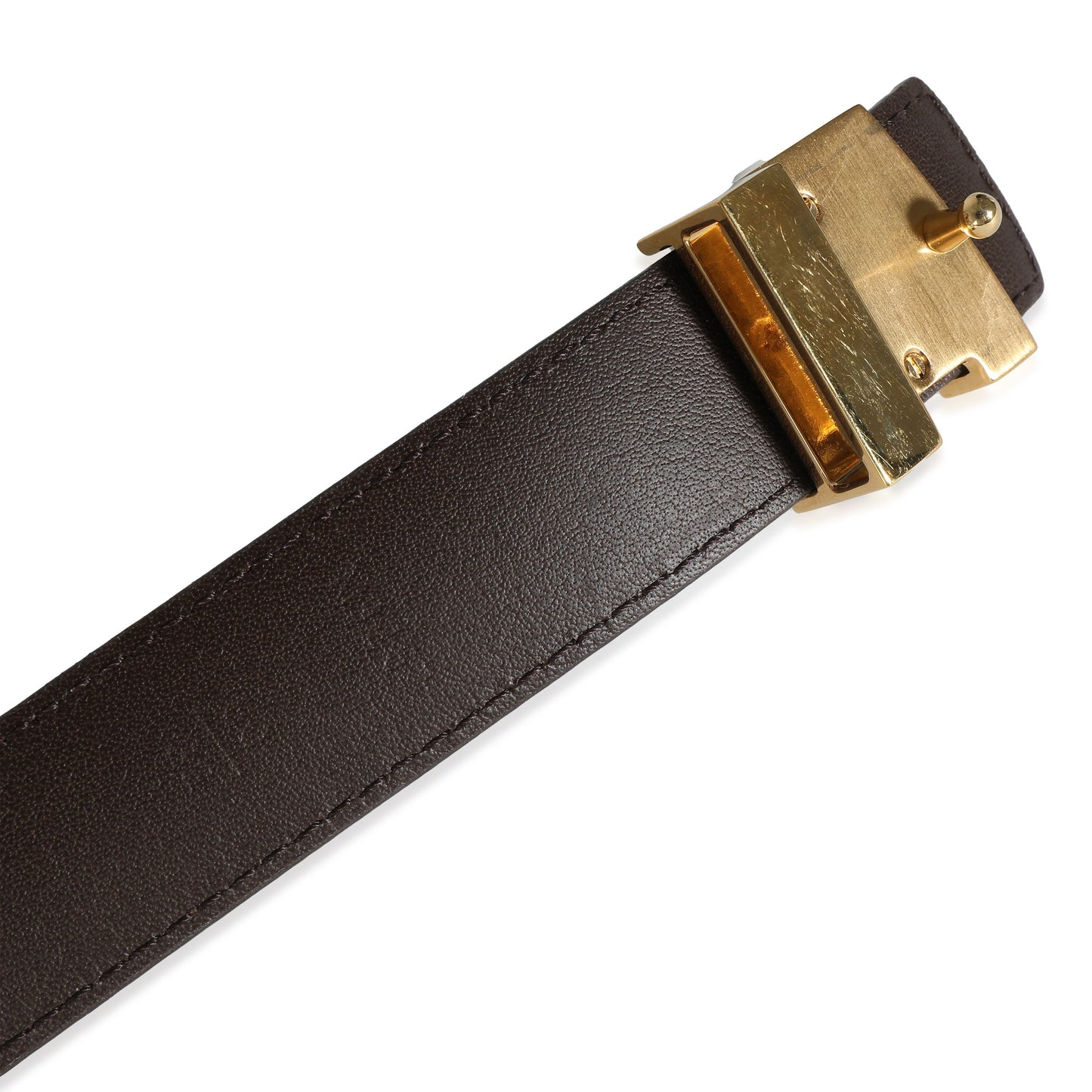 Louis Vuitton Louis Vuitton Damier Ebene Canvas 25mm LV Initiales Belt 80/32