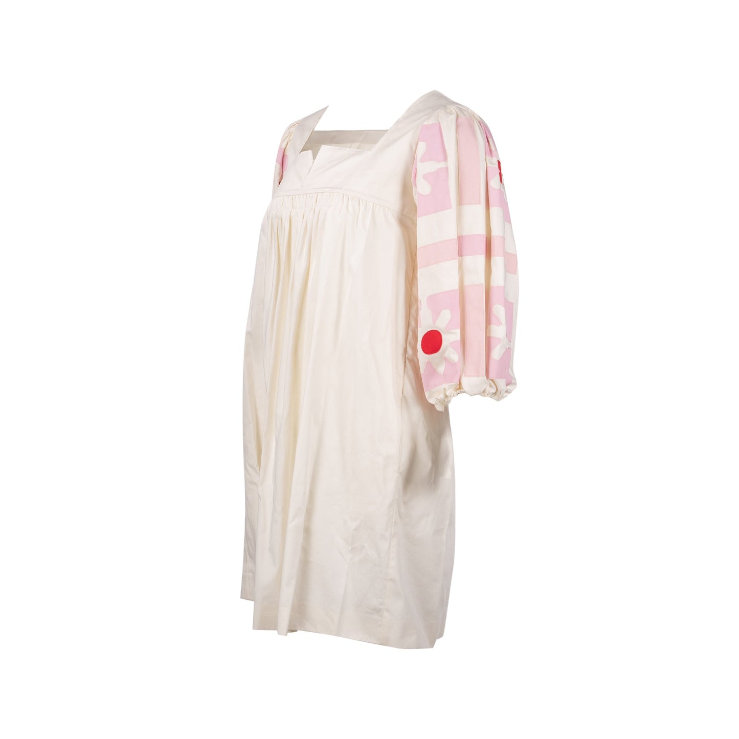MIU MIU Size 36 Mini Dress Cotton White/Multicolour