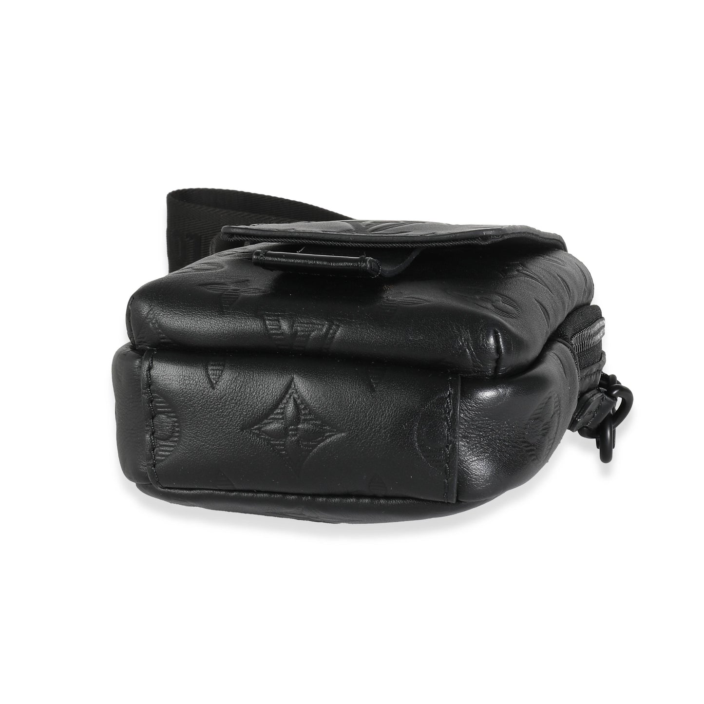 Louis Vuitton Louis Vuitton Black Monogram Shadow Double Phone Pouch NM