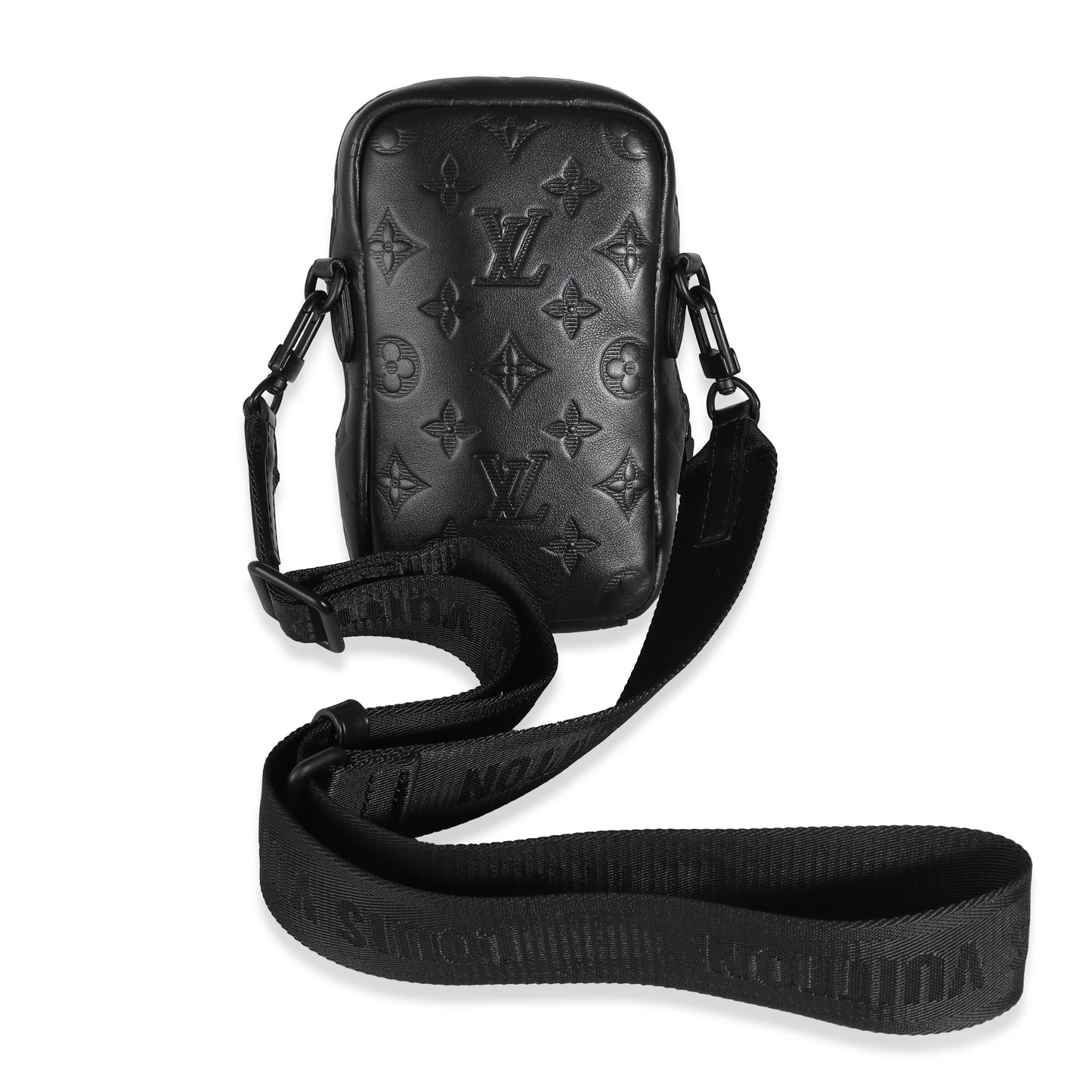 Louis Vuitton Louis Vuitton Black Monogram Shadow Double Phone Pouch NM