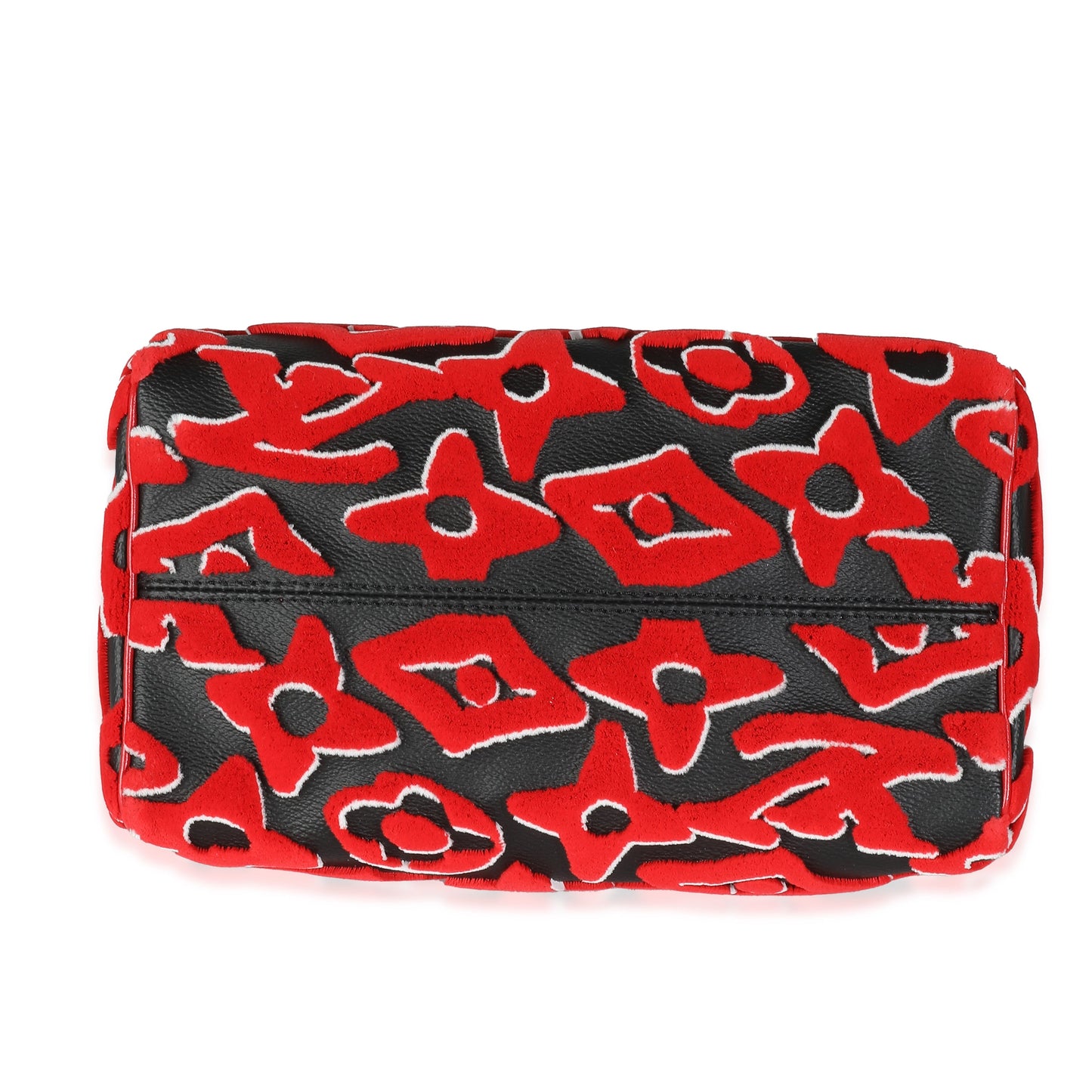 Louis Vuitton x UF Black Red Tufted Monogram Speedy Bandouliere 25