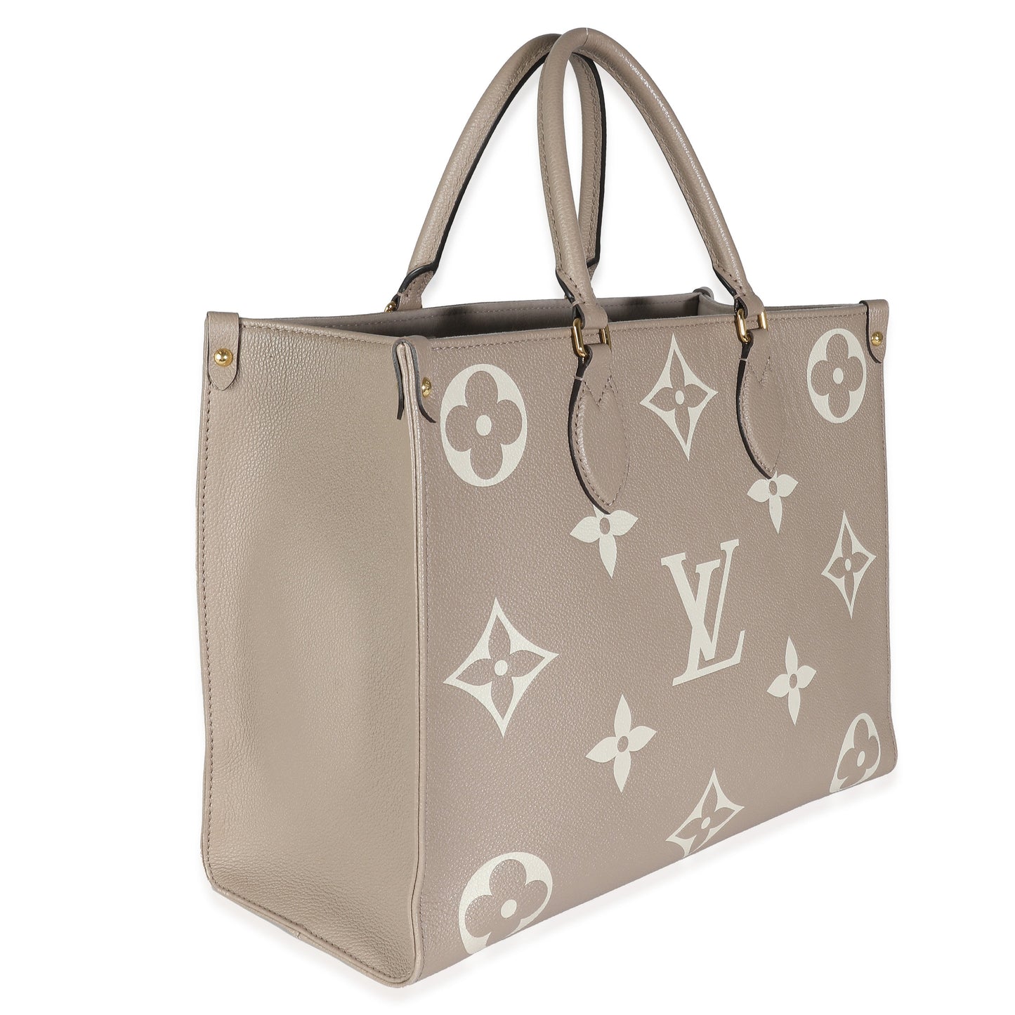 Louis Vuitton Tourterelle Creme Giant Monogram Empreinte Onthego MM
