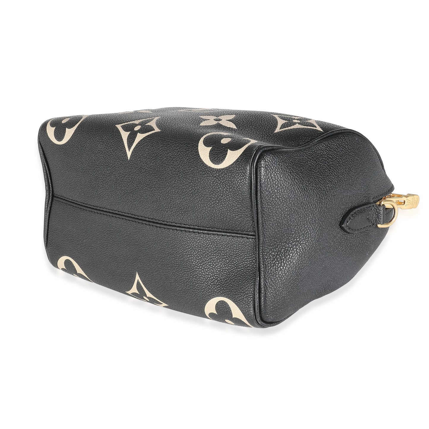 Louis Vuitton Black Beige Monogram Empreinte Speedy Bandouliere 25