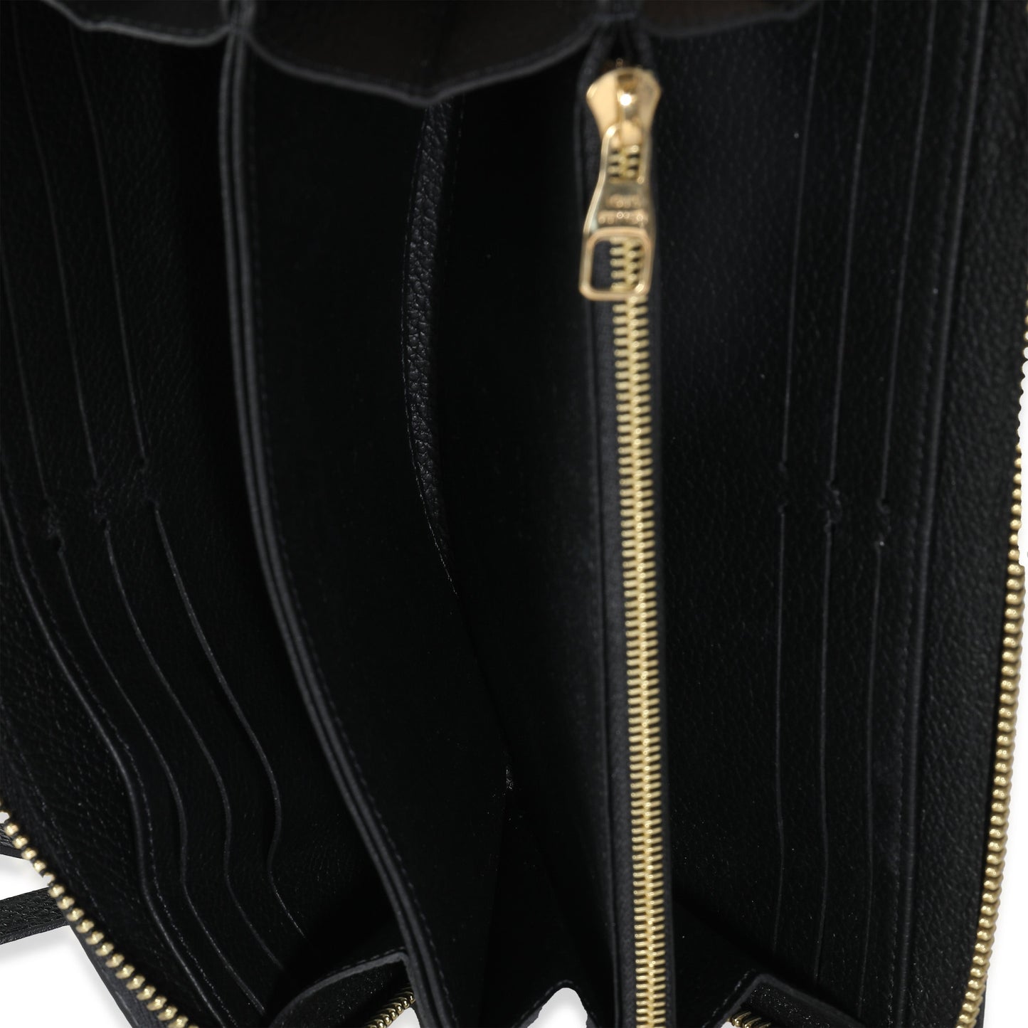 Louis Vuitton Beige Black Monogram Giant Empreinte Zippy Wallet