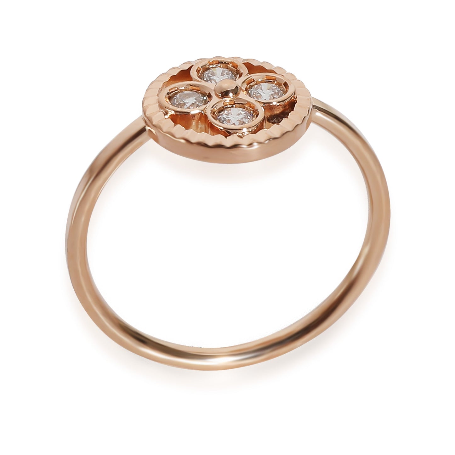 Louis Vuitton Sum Blossom Ring With Diamonds in 18KT Rose Gold 0.20 CTW
