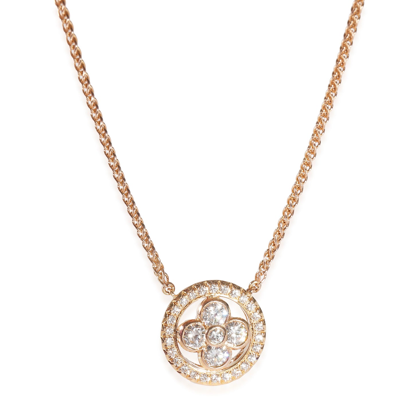 Louis Vuitton Blossom Fashion Pendant in 18k Rose Gold 0.5 CTW