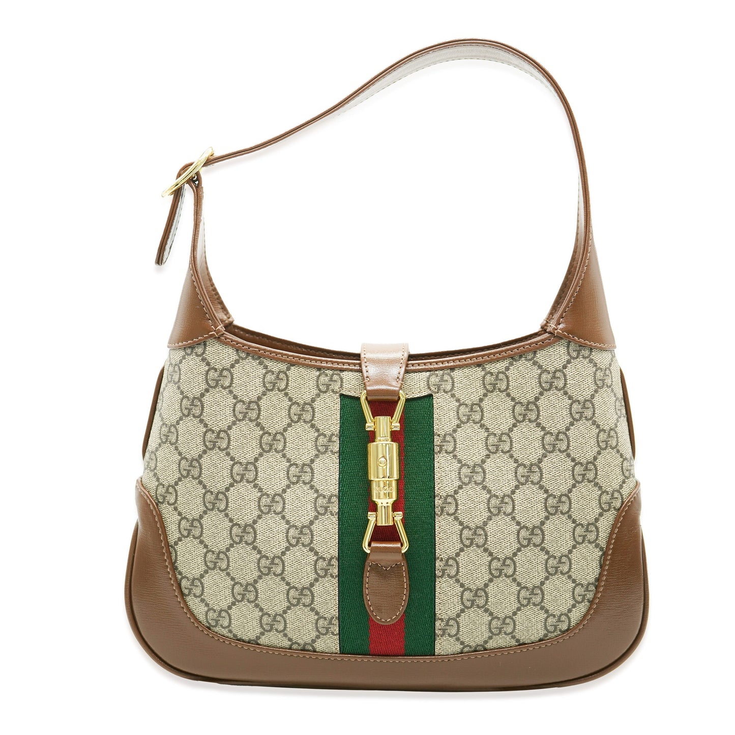 Luxury Gucci Trending 2025 Brown Beige GG Canvas Small 1961 Jackie Hobo