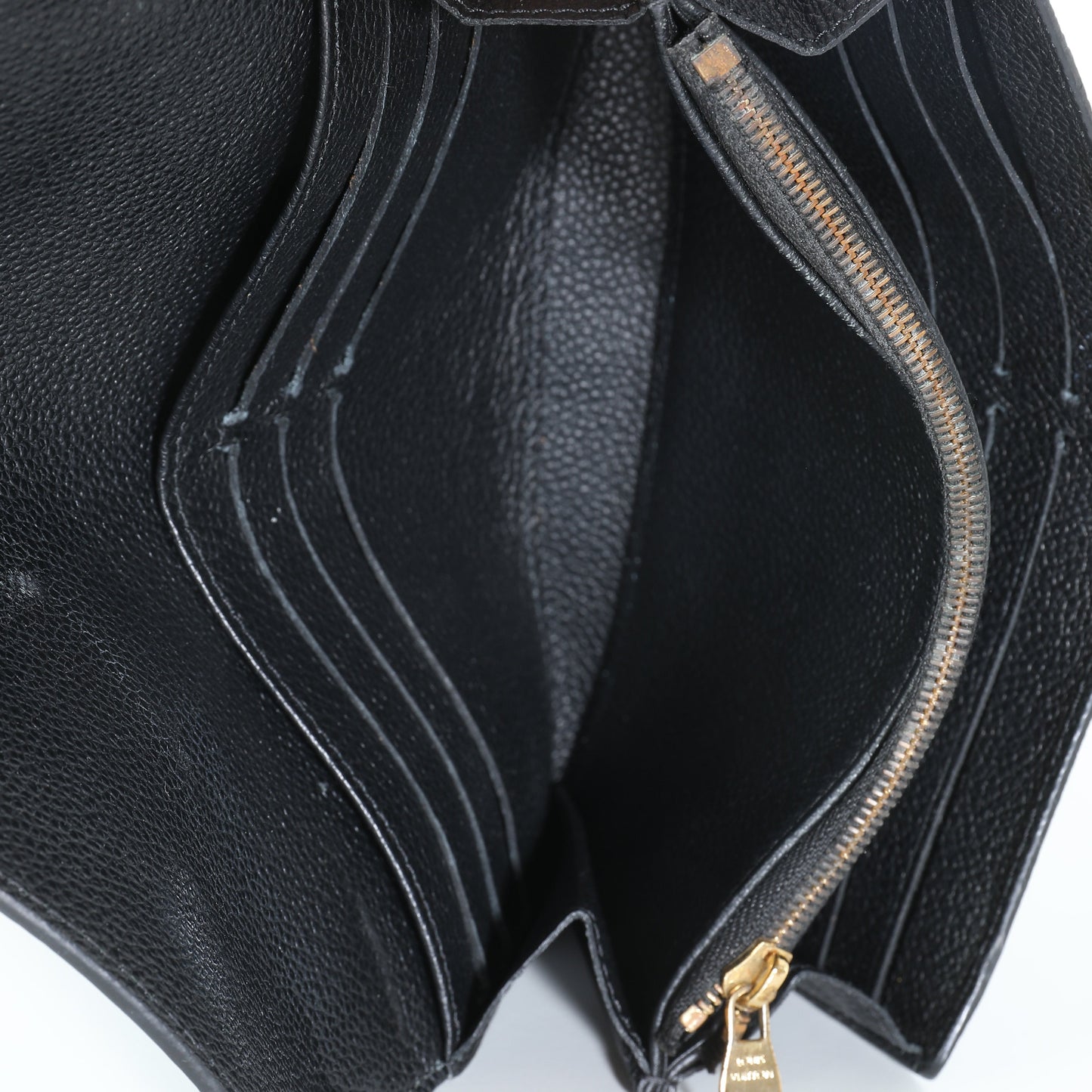 Louis Vuitton Black Empreinte Sarah Wallet