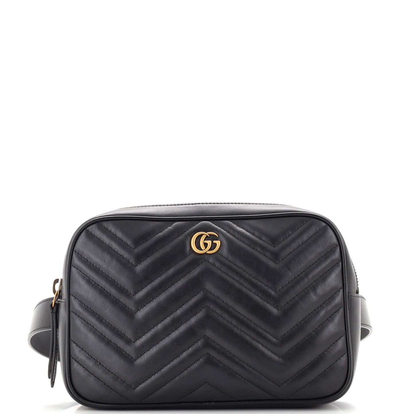 Luxury Gucci Trending 2025 GG Marmont Square Belt Bag Matelasse Leather