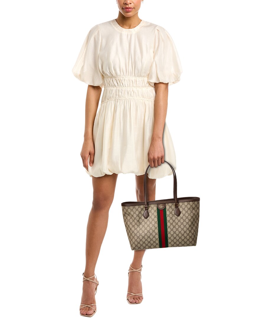 Luxury Gucci Trending 2025 Ophidia Medium GG Supreme Canvas & Leather Tote