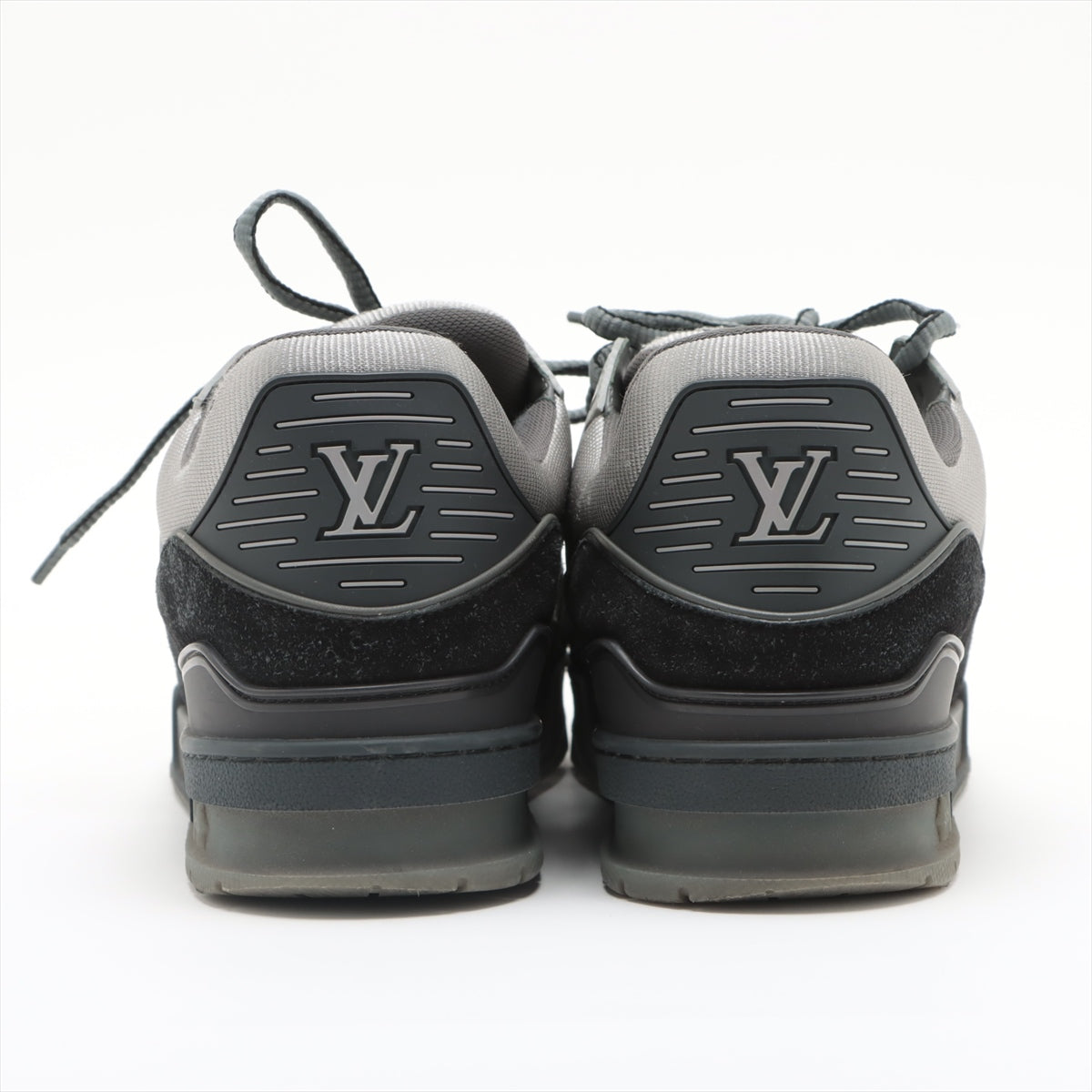Louis Vuitton LV Trainer Line 19 Years Wool Trainers 7 1/2  Grey NV0169 ed Switched Switched