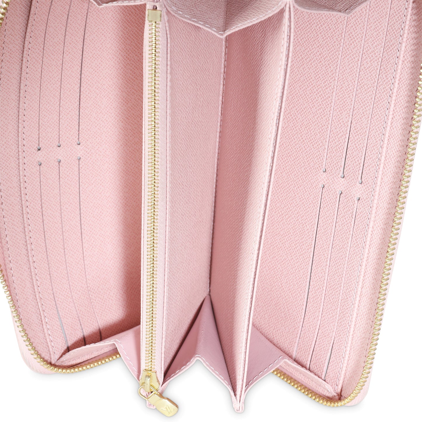 Louis Vuitton Rose Ballerine Damier Azur Canvas Zippy Wallet