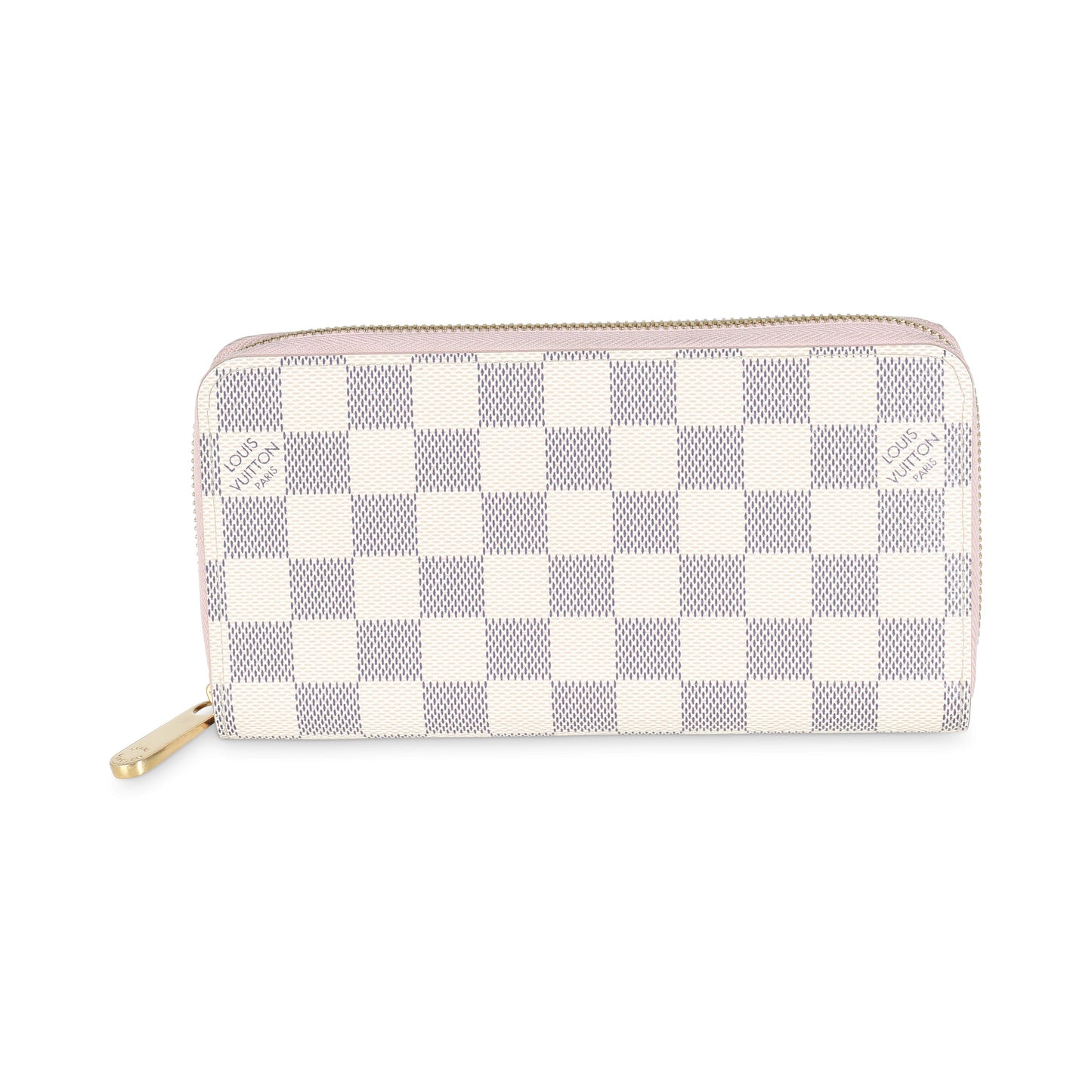 Louis Vuitton Rose Ballerine Damier Azur Canvas Zippy Wallet