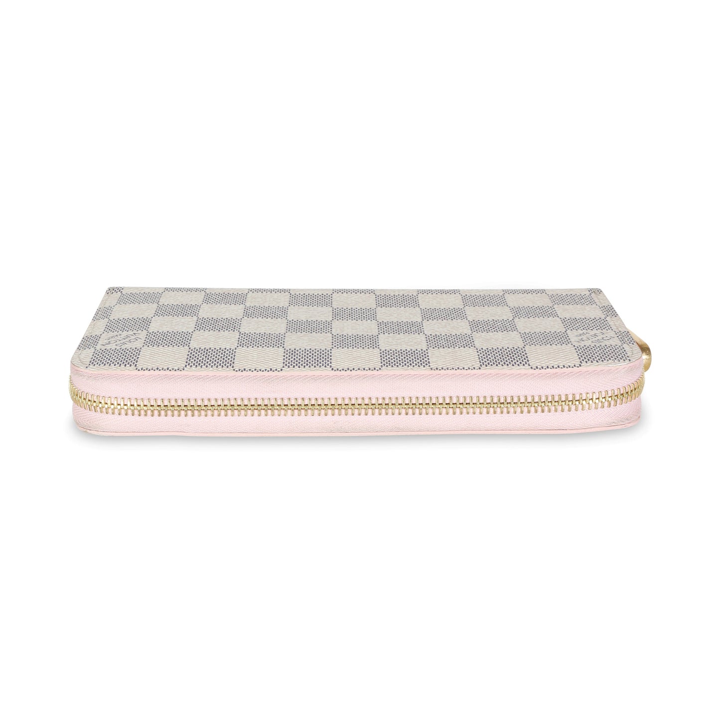 Louis Vuitton Rose Ballerine Damier Azur Canvas Zippy Wallet