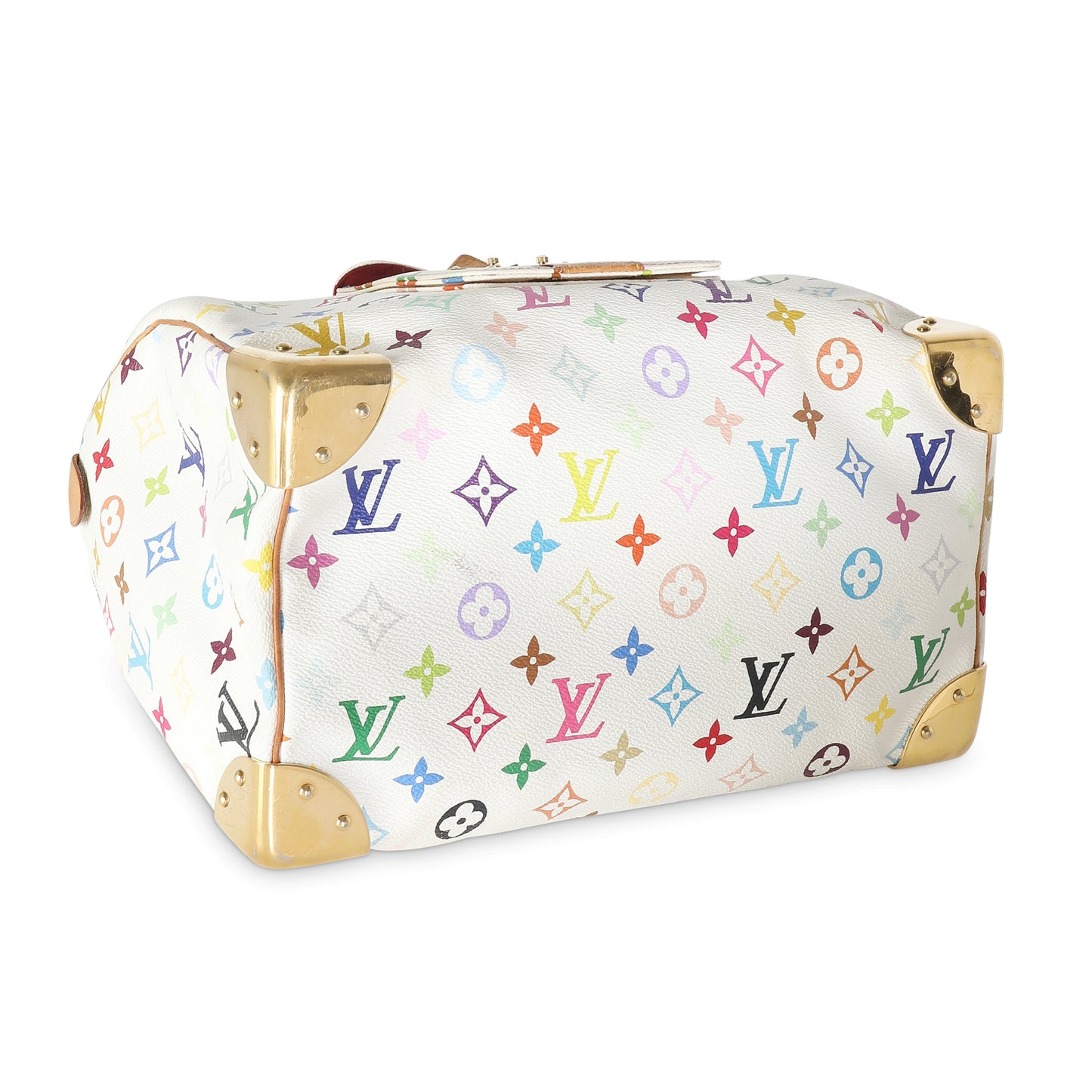 Louis Vuitton White Multicolor Canvas Speedy 30