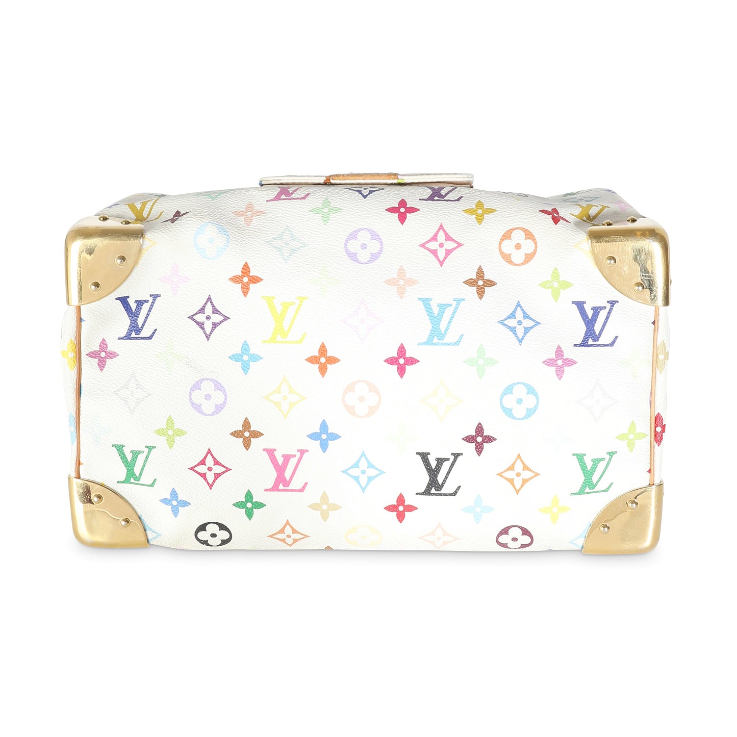 Louis Vuitton White Multicolor Canvas Speedy 30