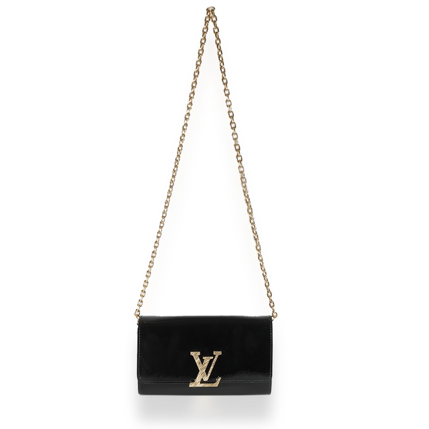 Louis Vuitton Black Epi Patent Pochette Louise