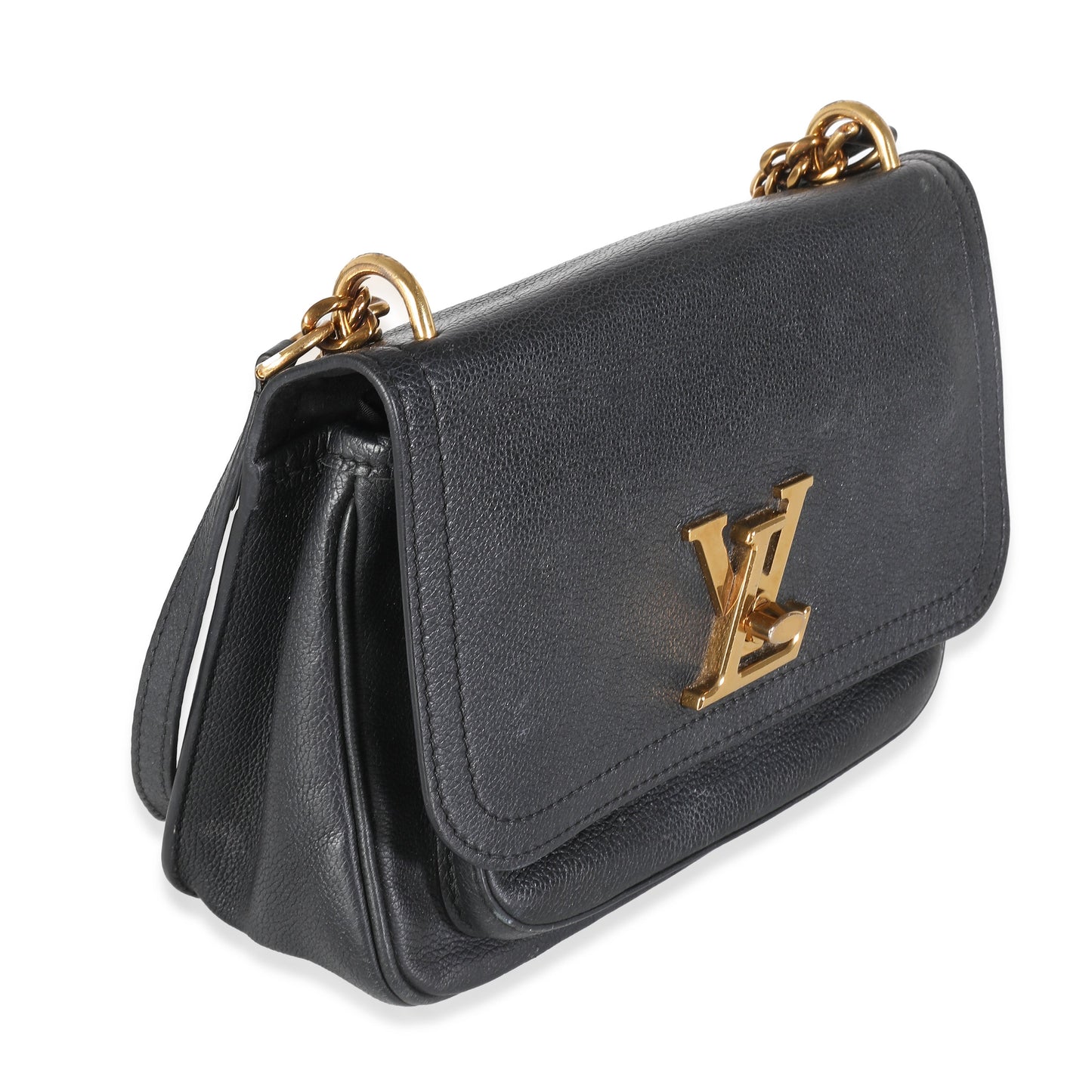 Louis Vuitton Black Taurillon Lockme Chain PM