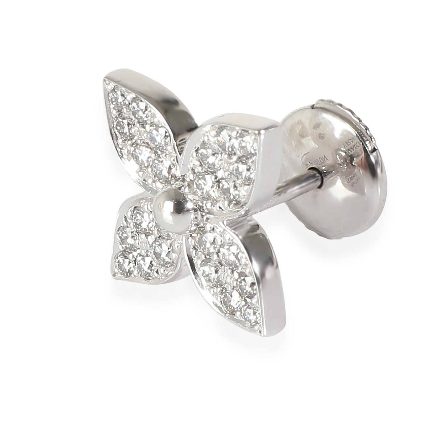 Louis Vuitton Idylle Blossom Earrings in 18k White Gold 0.2 CTW