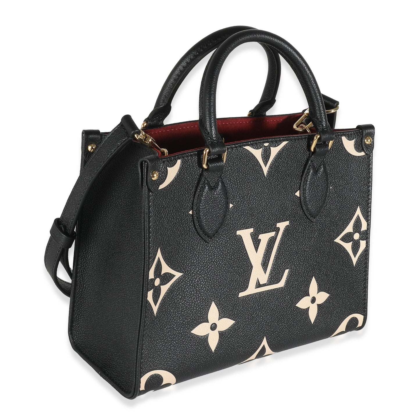 Louis Vuitton Beige Black Giant Monogram Empreinte Onthego PM