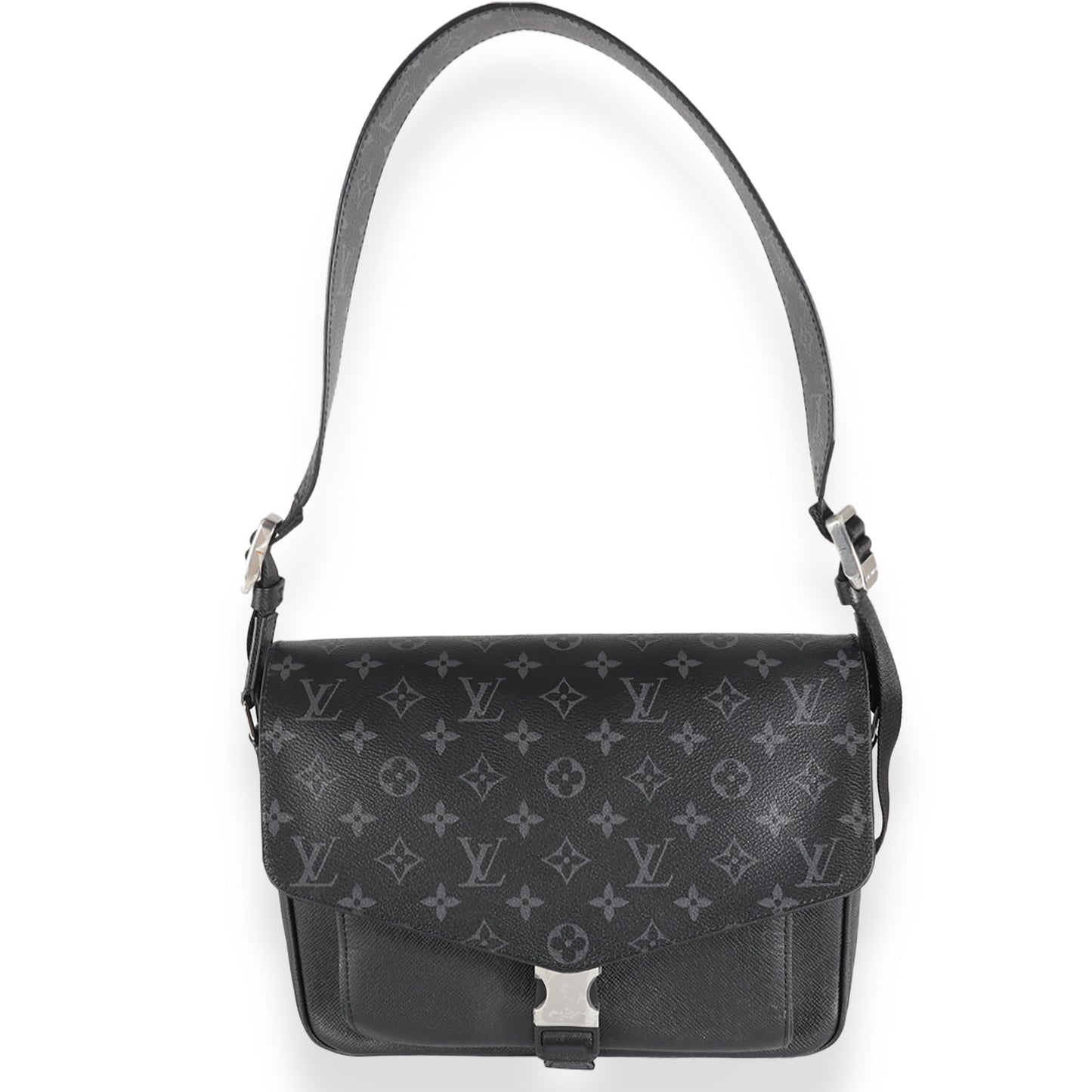 Louis Vuitton Black Taigarama Monogram Eclipse Outdoor Flap Messenger