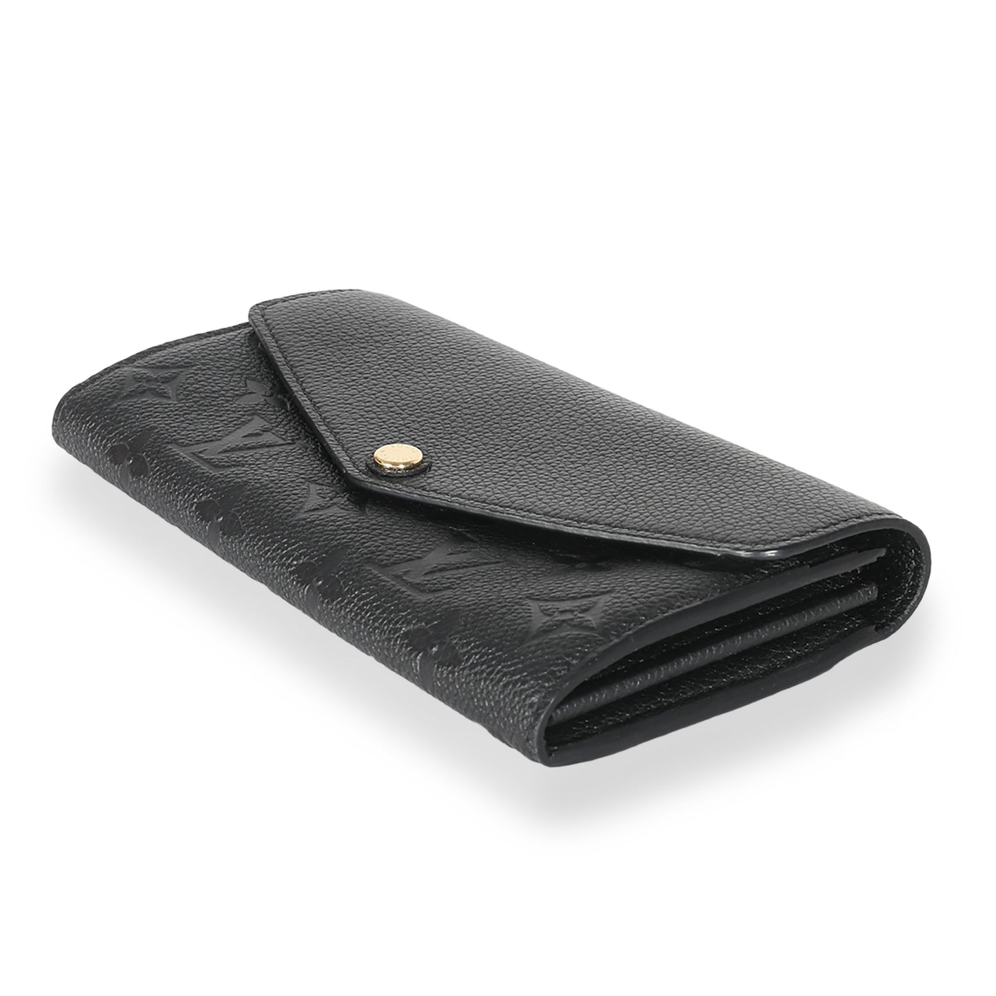Louis Vuitton Black Monogram Empreinte Sarah Wallet